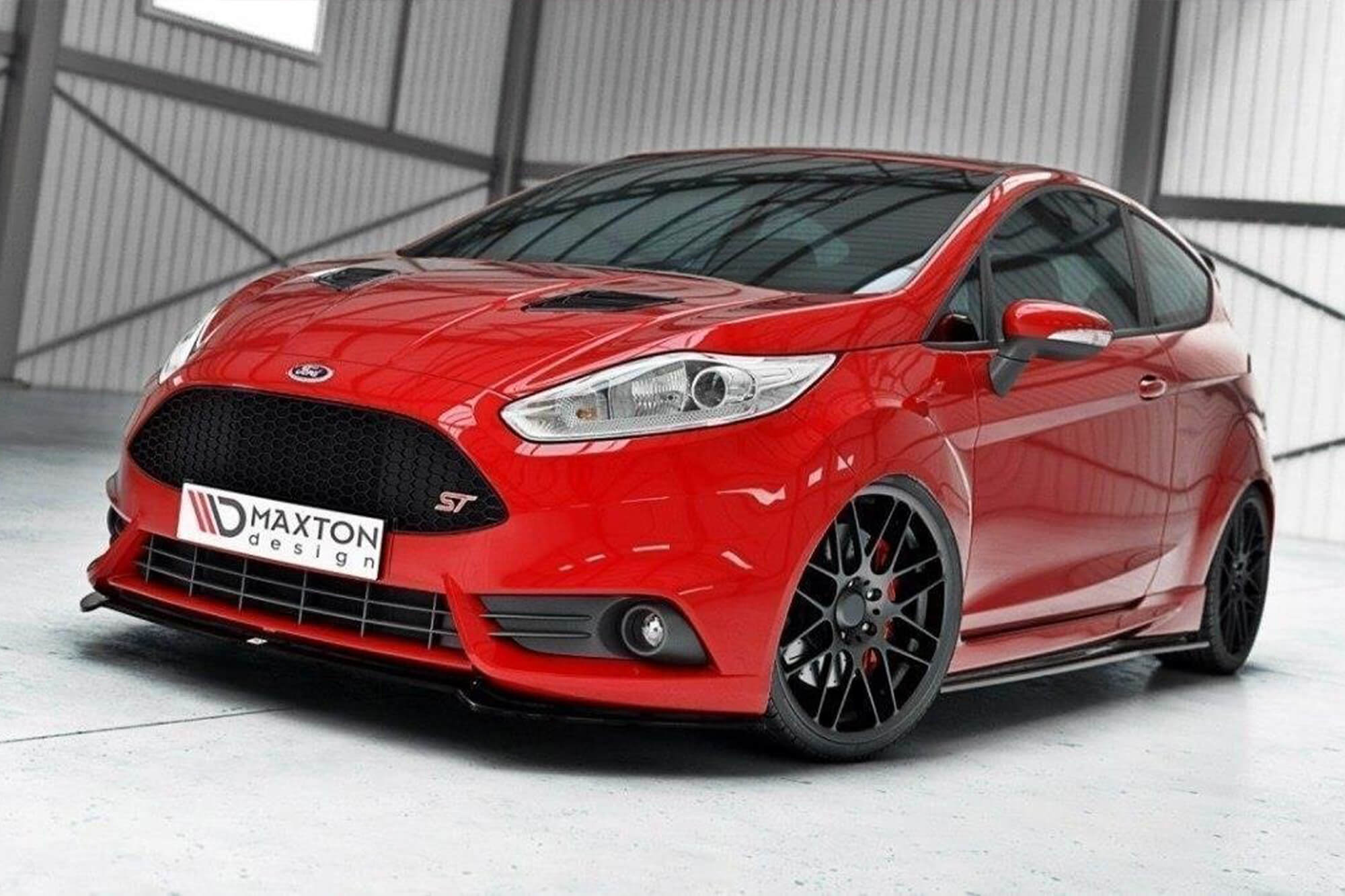 Спојлер  Maxton Design верзија 3 за преден  ST браник на Ford Fiesta 2013-2016, црн лак