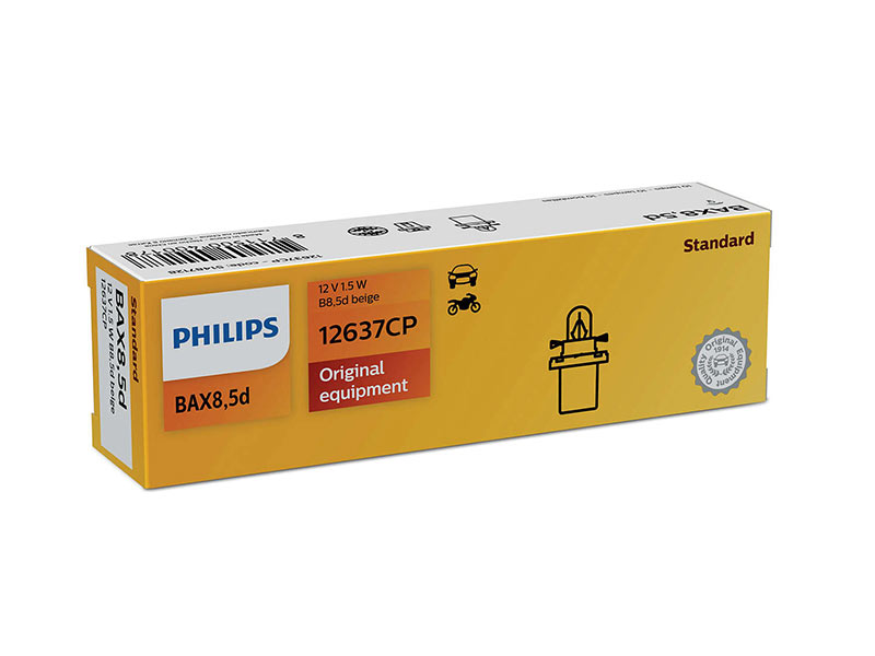 Сијалица за контролна табла/ шалт табла Philips B8.5D Standard кремав а 12V, 1.5W, B8.5D, 1 бр.