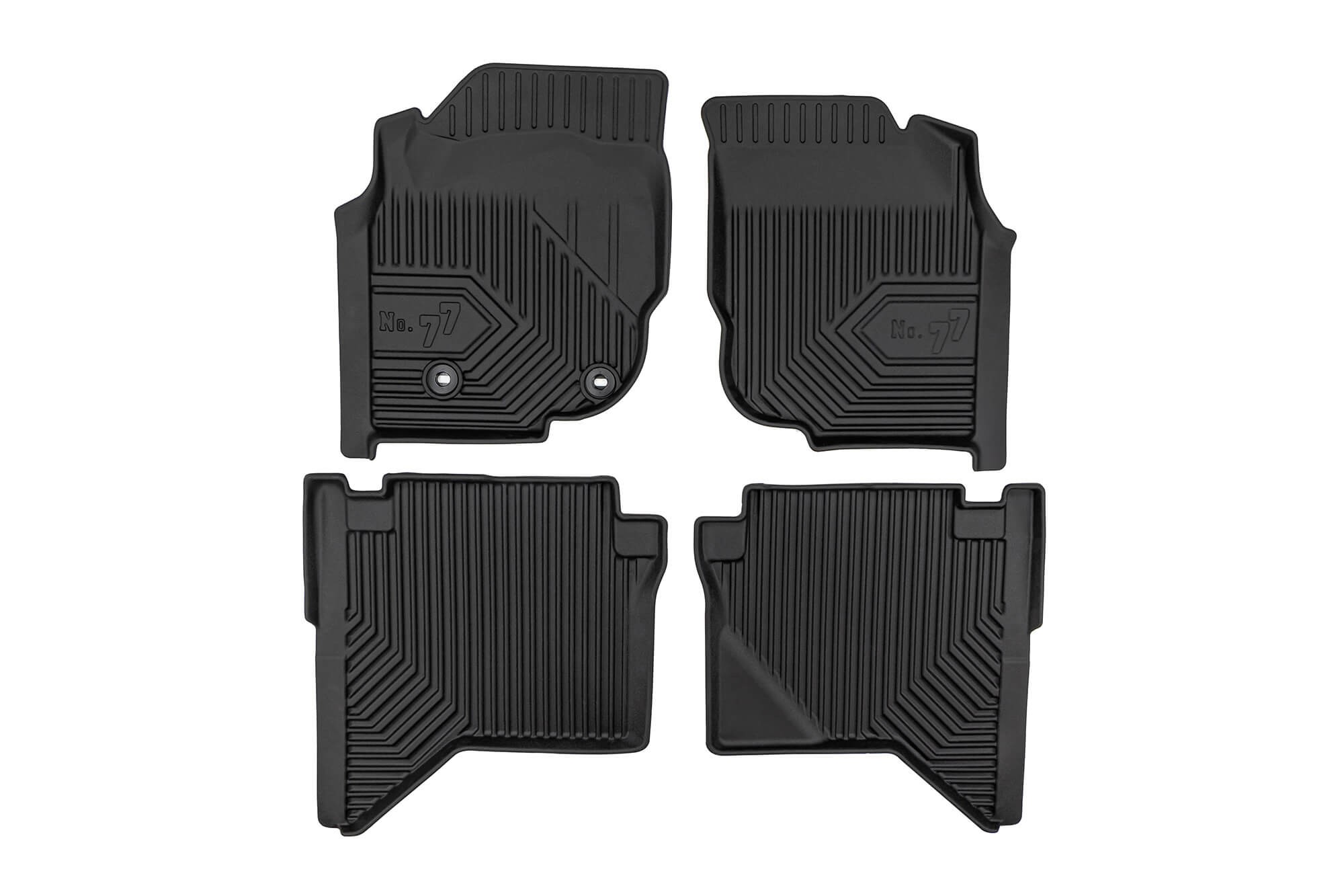 2.5D гумени патосници Frogum модел 77 за Toyota Hilux 2005-2015 Pickup, 3 дела, црни