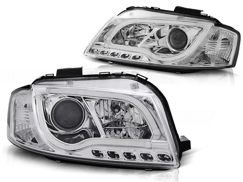 Комплет тунинг фарови со LED светла за Audi A3 8P 05.2003-03.2008 3D/5D , лев и десен