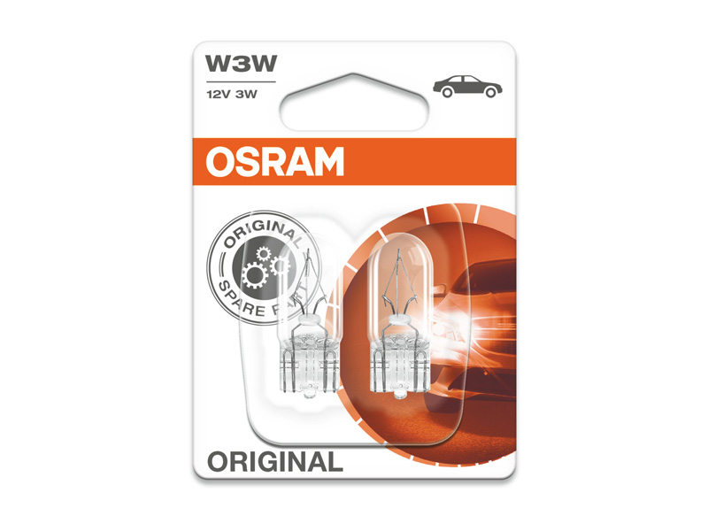 Комплет 2 бр. сијалици Osram W3W Original 12V, 3W, W2.1X9.5d