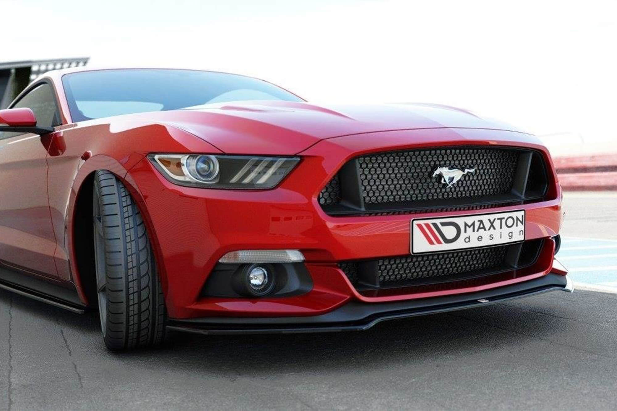 Спојлер  Maxton Design за стандарден  преден  браник на Ford Mustang 2014-2017, црн мат