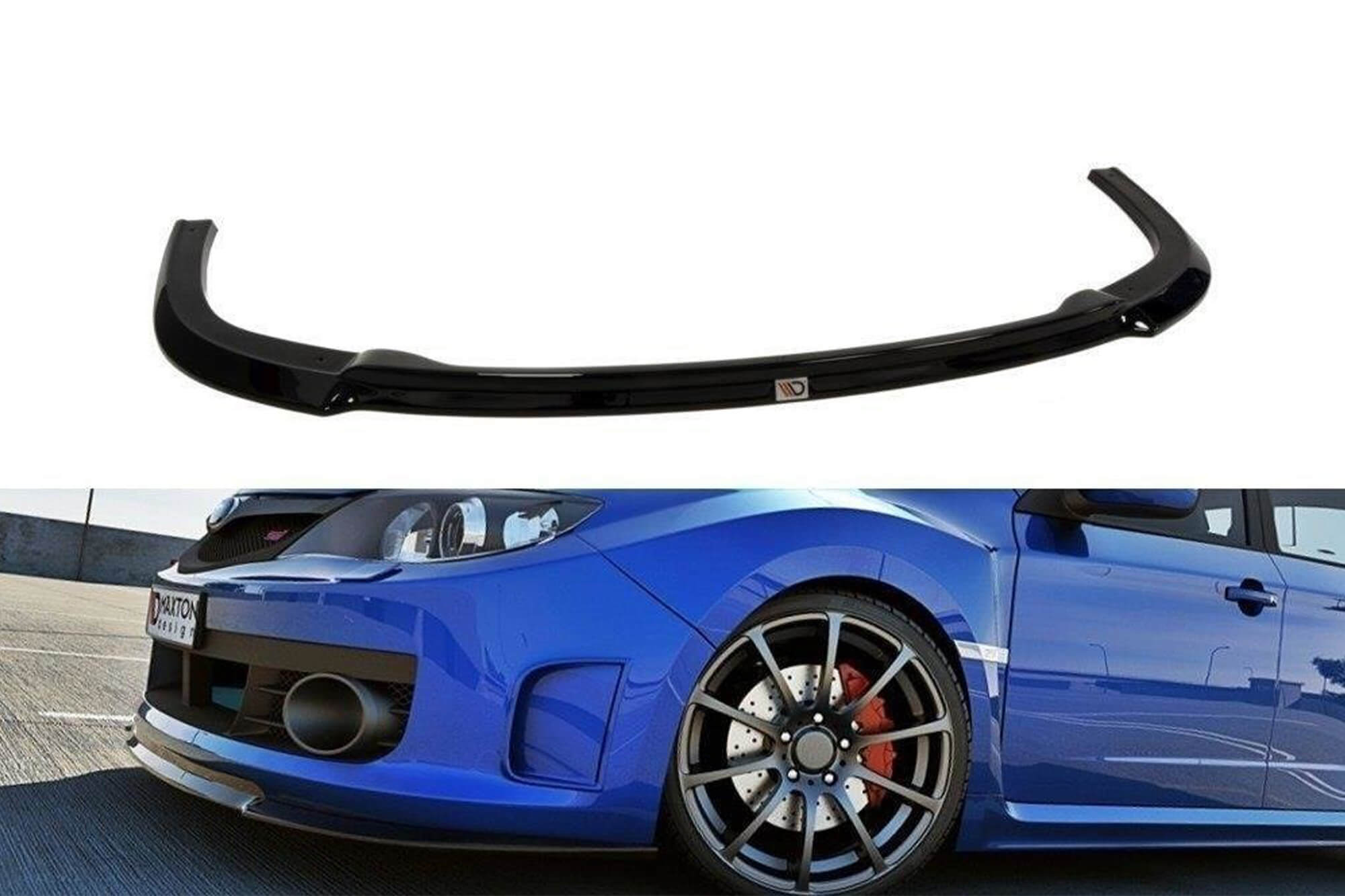 Спојлер  Maxton Design верзија 1 за преден  STI браник на Subaru Impreza WRX 2009-2011, боја карбон