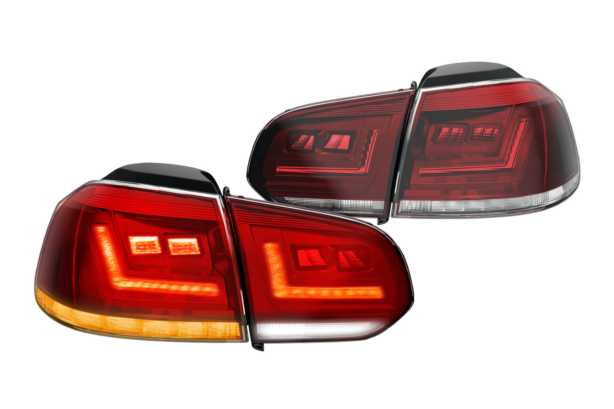 Комплет LED штопови Osram за VW Golf VI 2008-2013, црвено и бела основа, лев и десен