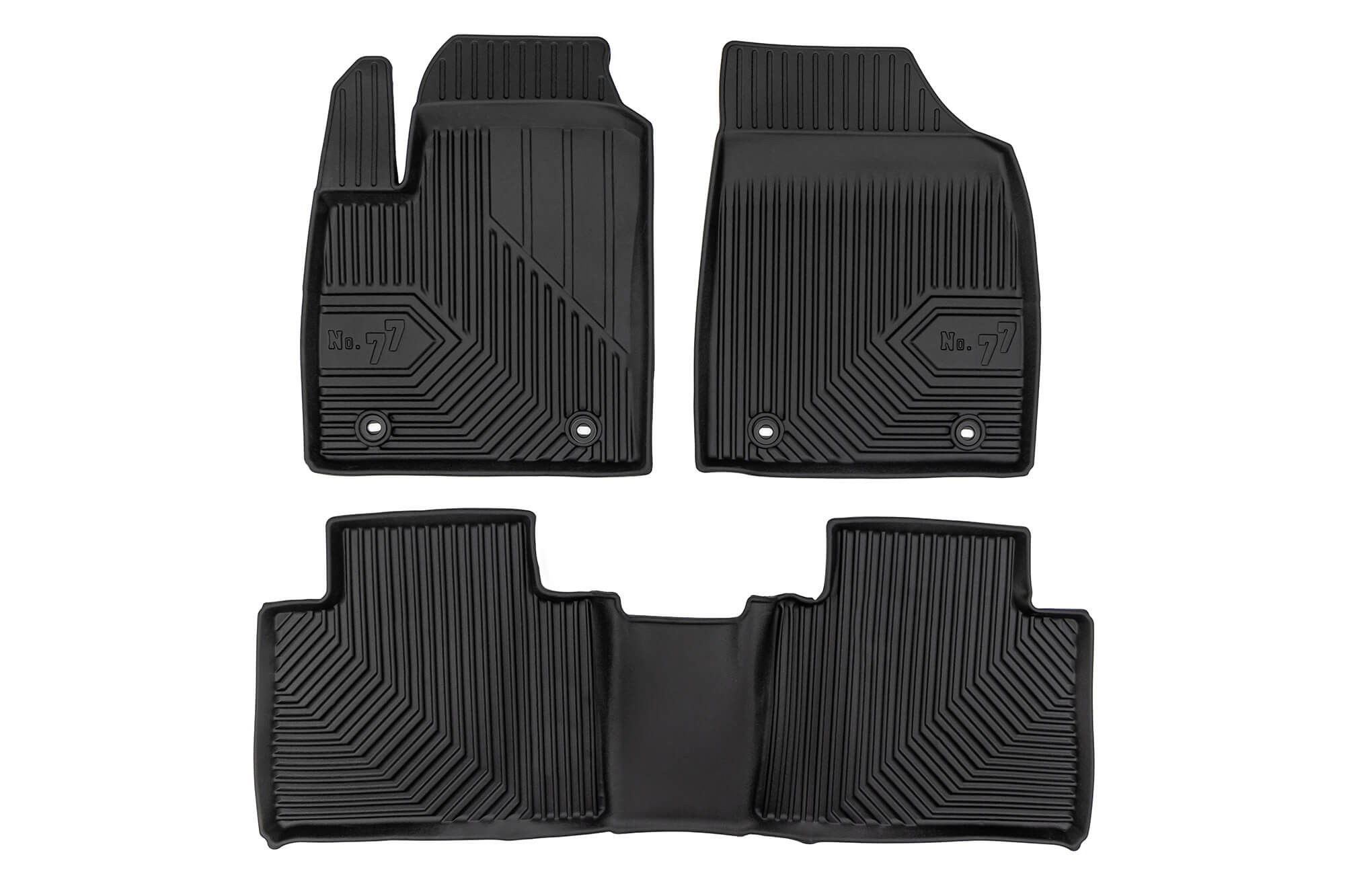 2.5D гумени патосници Frogum модел 77 за MG HS по 2018 година, 3 дела, црни