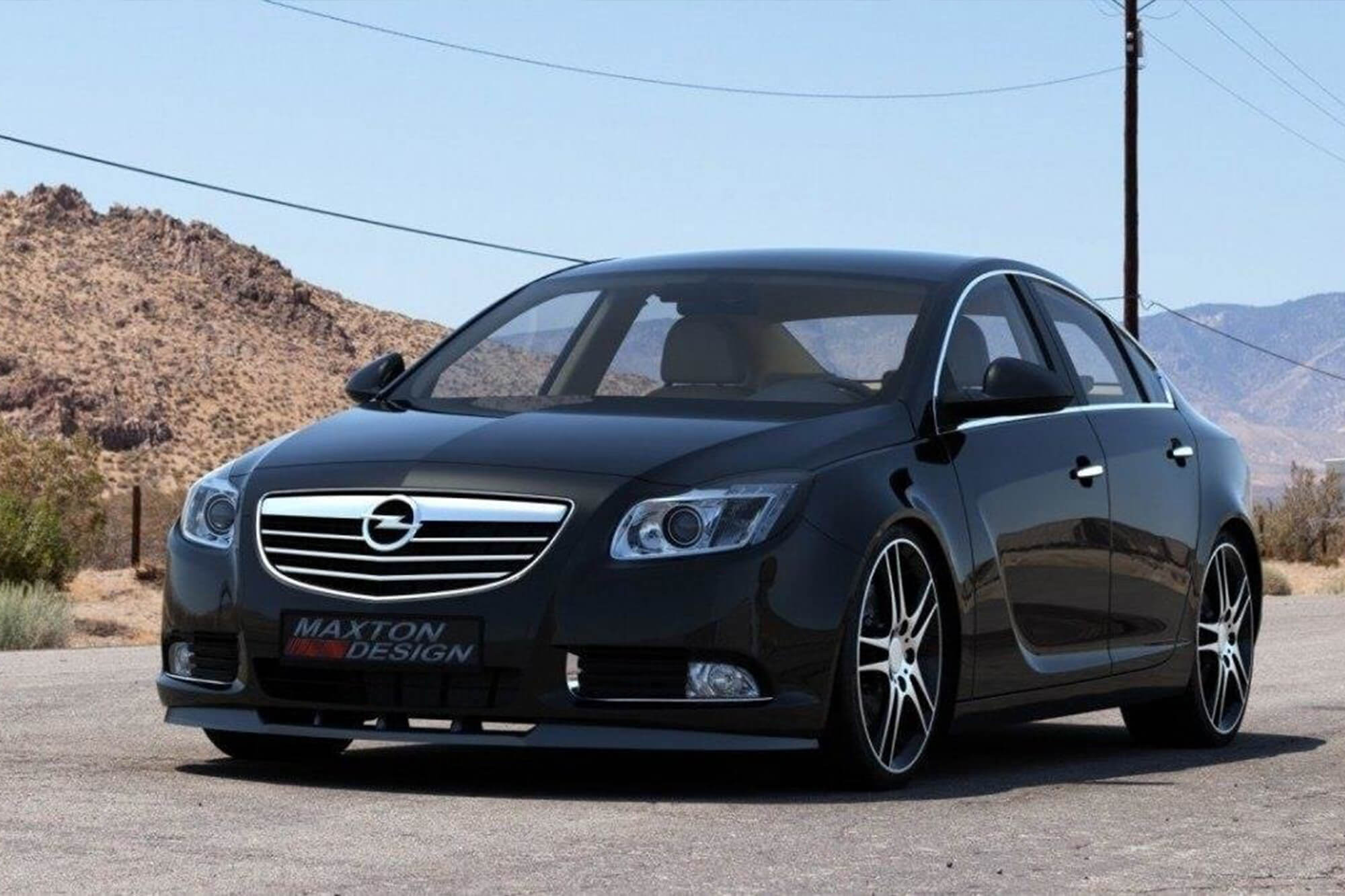 Спојлер  Maxton Design за стандарден  преден  браник на Opel Insignia 2008-2013, црн мат