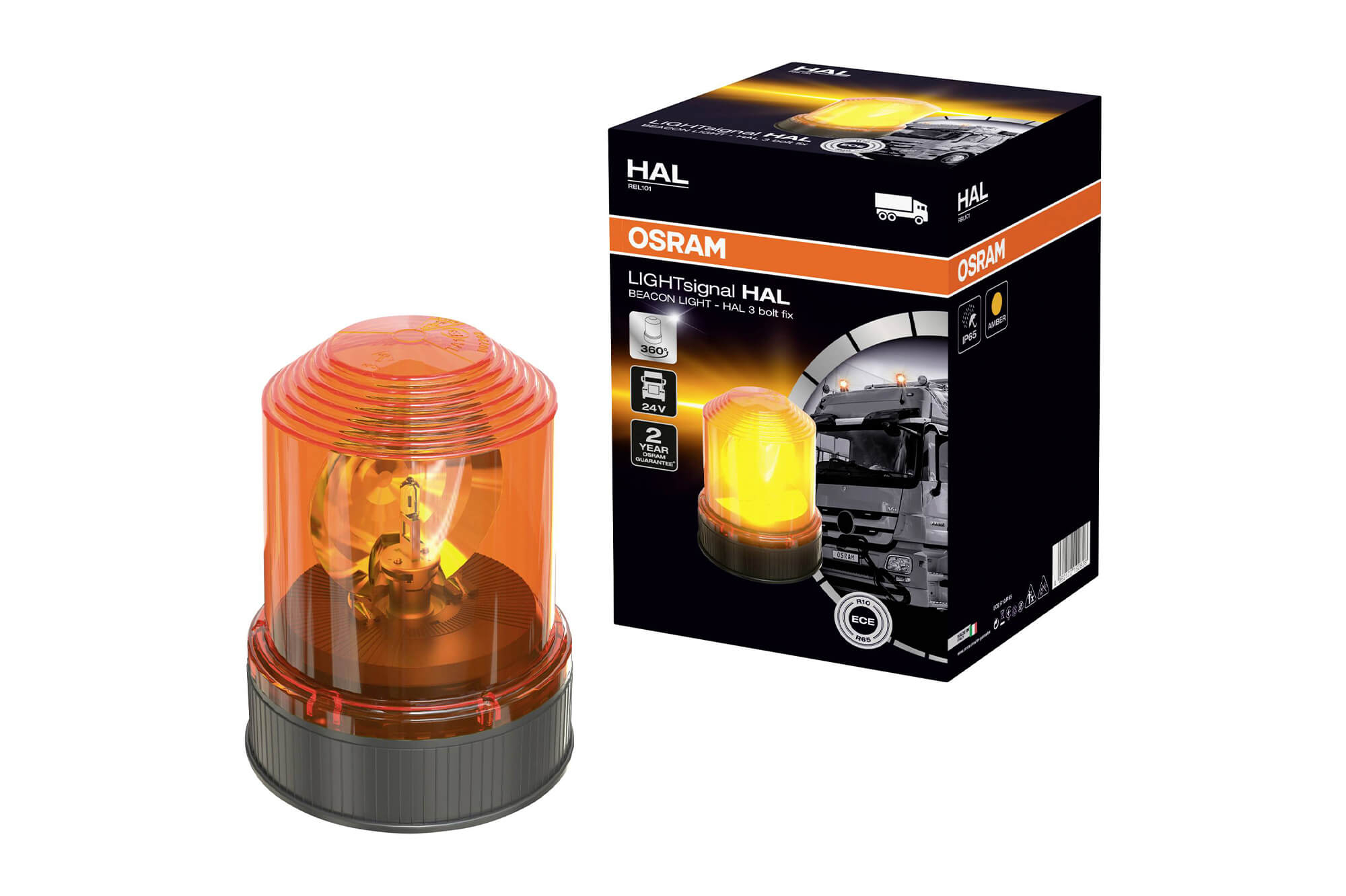 Халогенска сигнална ламба  Osram LIGHTsignal Hal Beacon Light портокалова  2200K