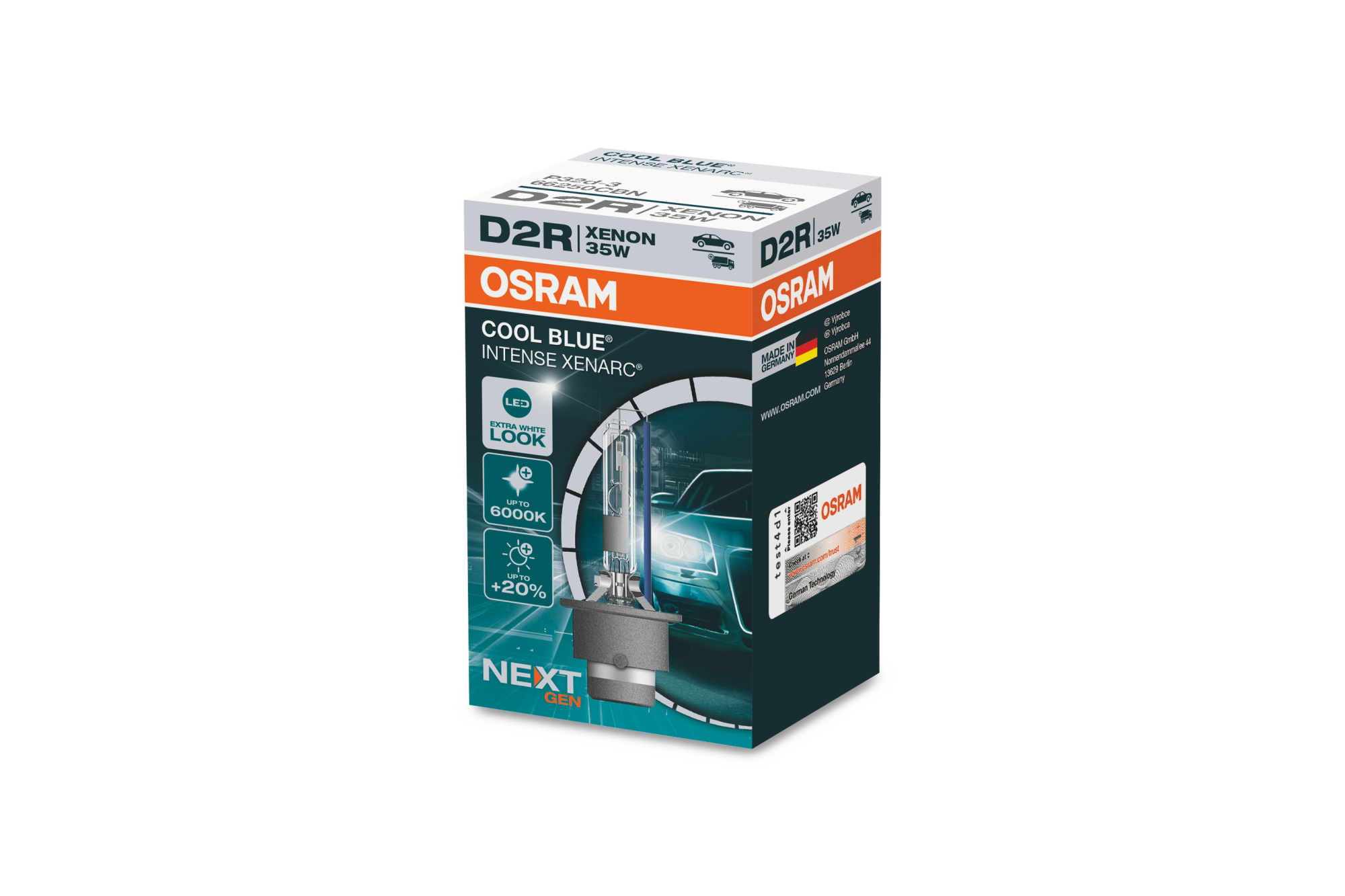 Ксенон сијалица Osram D2R Cool Blue Intense Next Gen 85V, 35W, P32D-3, 6200K, 2800lm