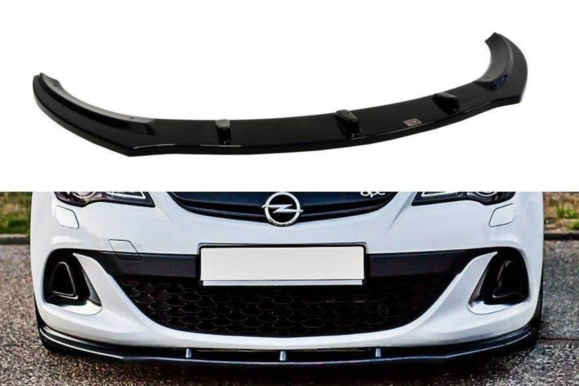 Спојлер  Maxton Design верзија 2 за преден  OPC/VXR браник на Opel Astra J по 2009 година, црн мат