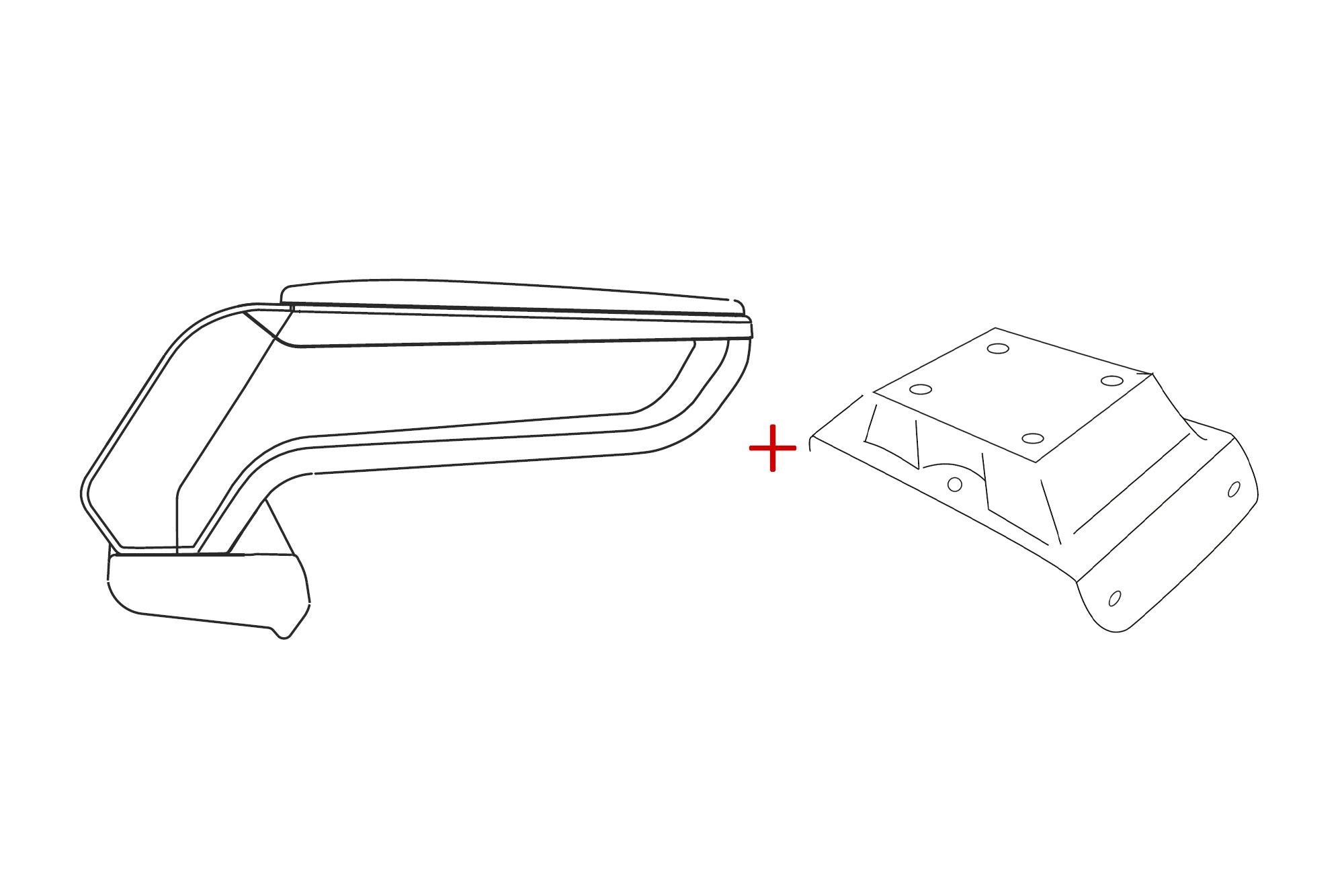 Подлакатник Rati модел Armster S со црна еко кожа за Opel Zafira B 2007-2014