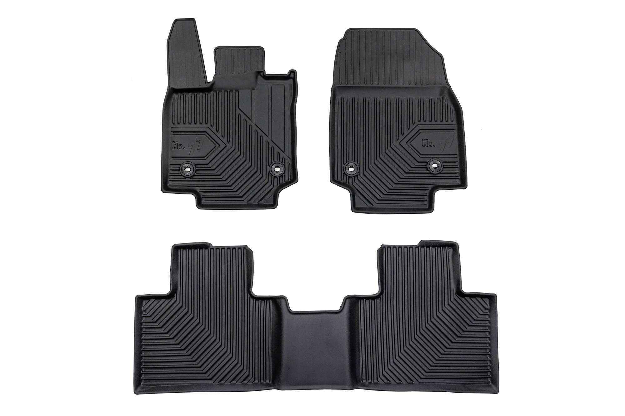 2.5D гумени патосници Frogum модел 77 за Lexus RX SUV по 2022 година, 3 дела, црни