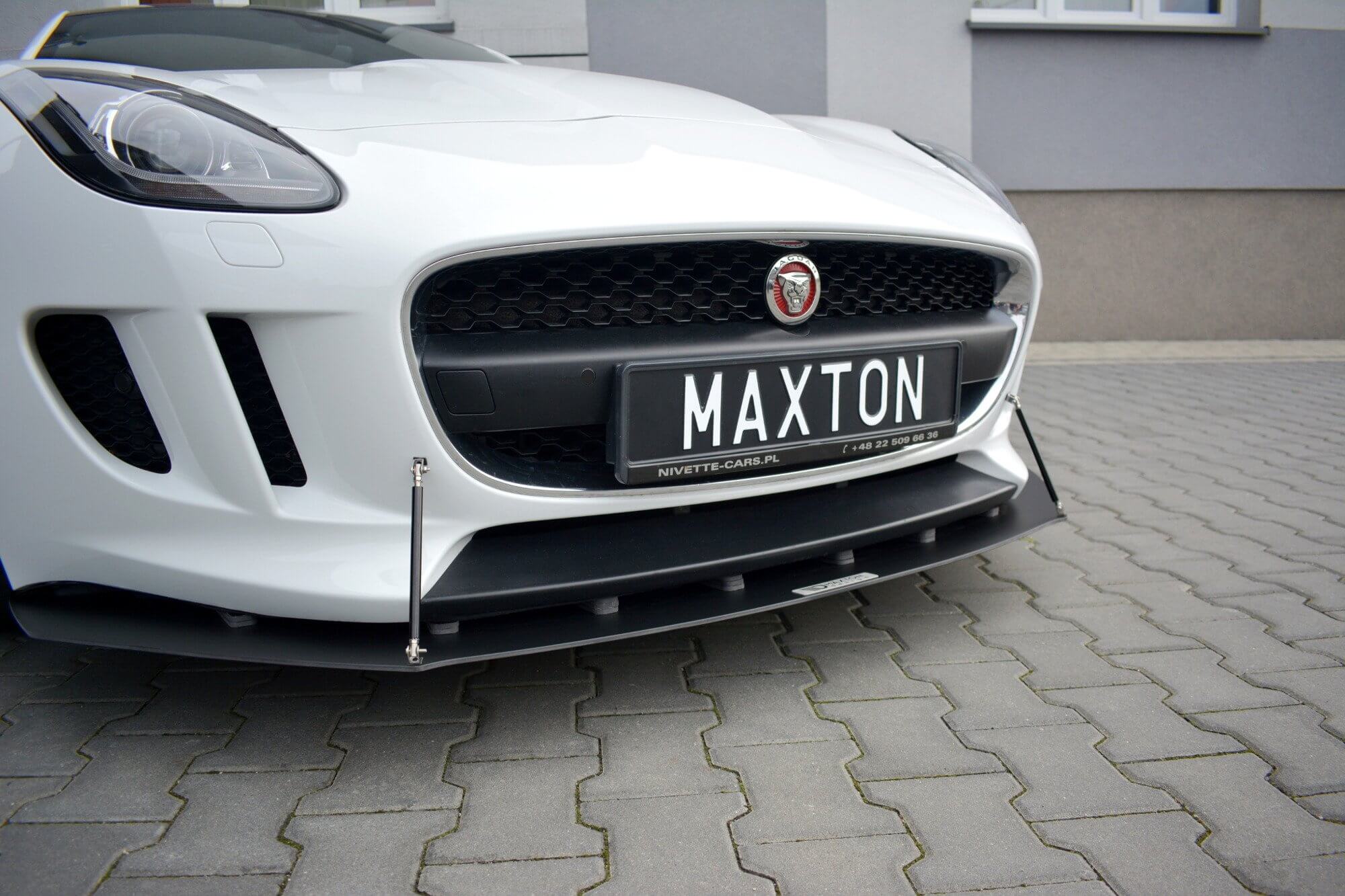 Спојлер  Maxton Design тип Racing за преден  браник на Jaguar F-Type 2013-2016, црн мат