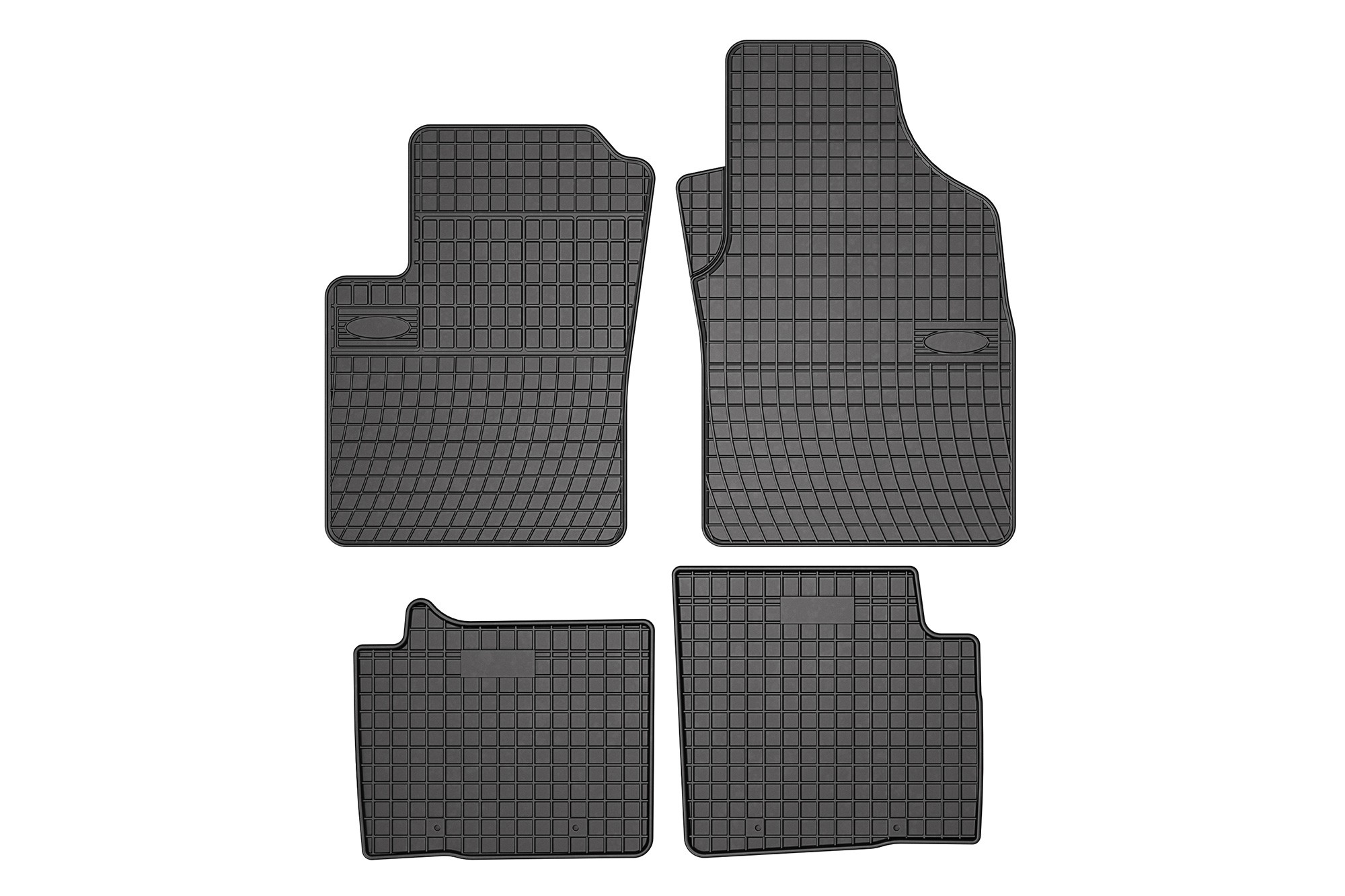 Гумени патосници Frogum за Fiat 500 хечбек, 500 Hybrid по 2020 година, 4 дела, црни