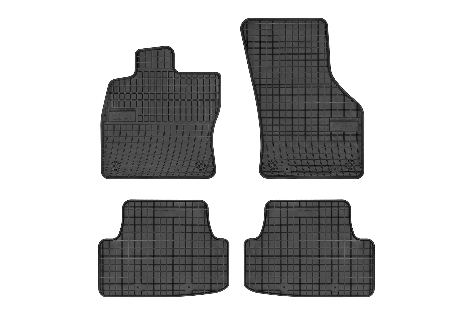 Гумени патосници Frogum за Audi A3 по 2012 година VW Golf VII Seat Leon 2012-2019 VW Golf VIII по 2019 година 4 дела црни