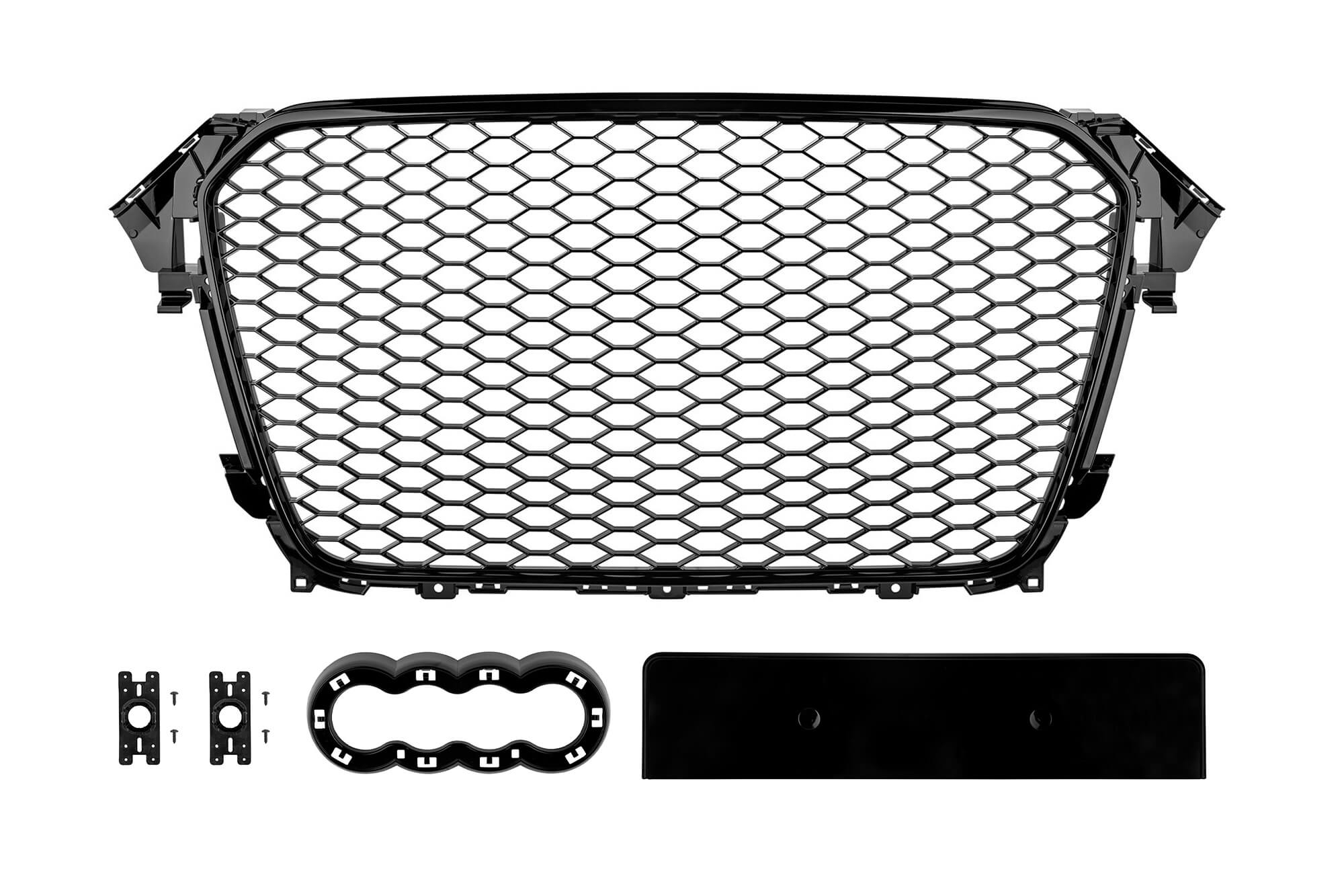 Црна лак решетка за Audi A4 B8.5 по  2013 година
