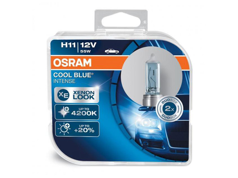 Комплет 2 бр. халогенски сијалици Osram H11 Cool Blue Intense 12V, 55W, PGJ-19-2