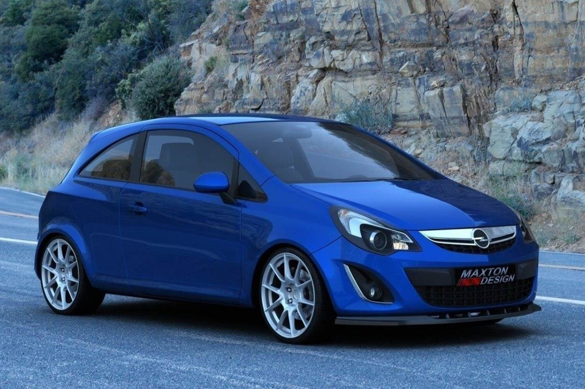 Спојлер  Maxton Design за стандарден  преден  браник на Opel Corsa D 2011-2014, црн мат