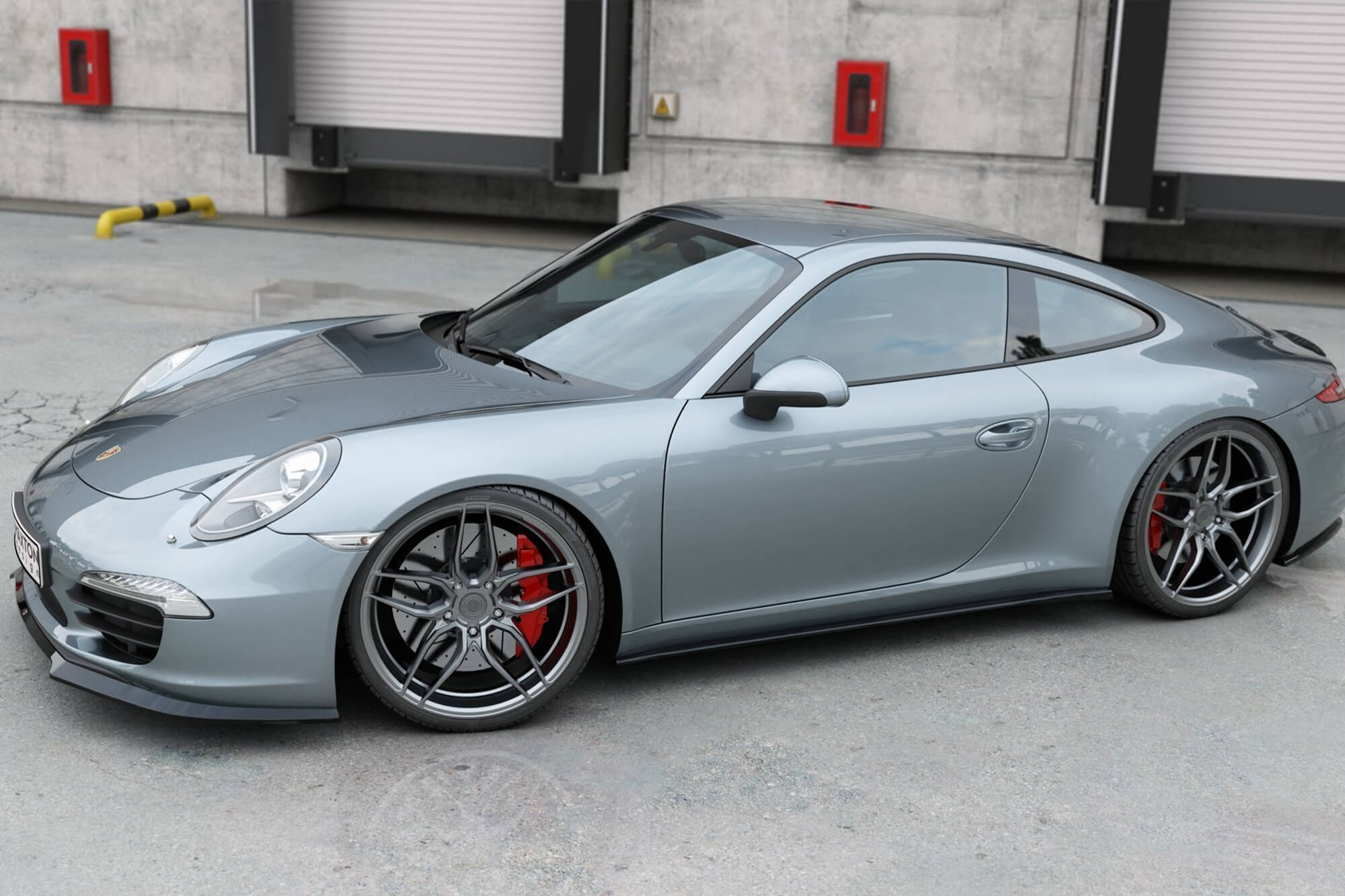 Спојлер  Maxton Design верзија 1 за преден  браник на Porsche 911 Carrera 991 2011-2016, црн лак