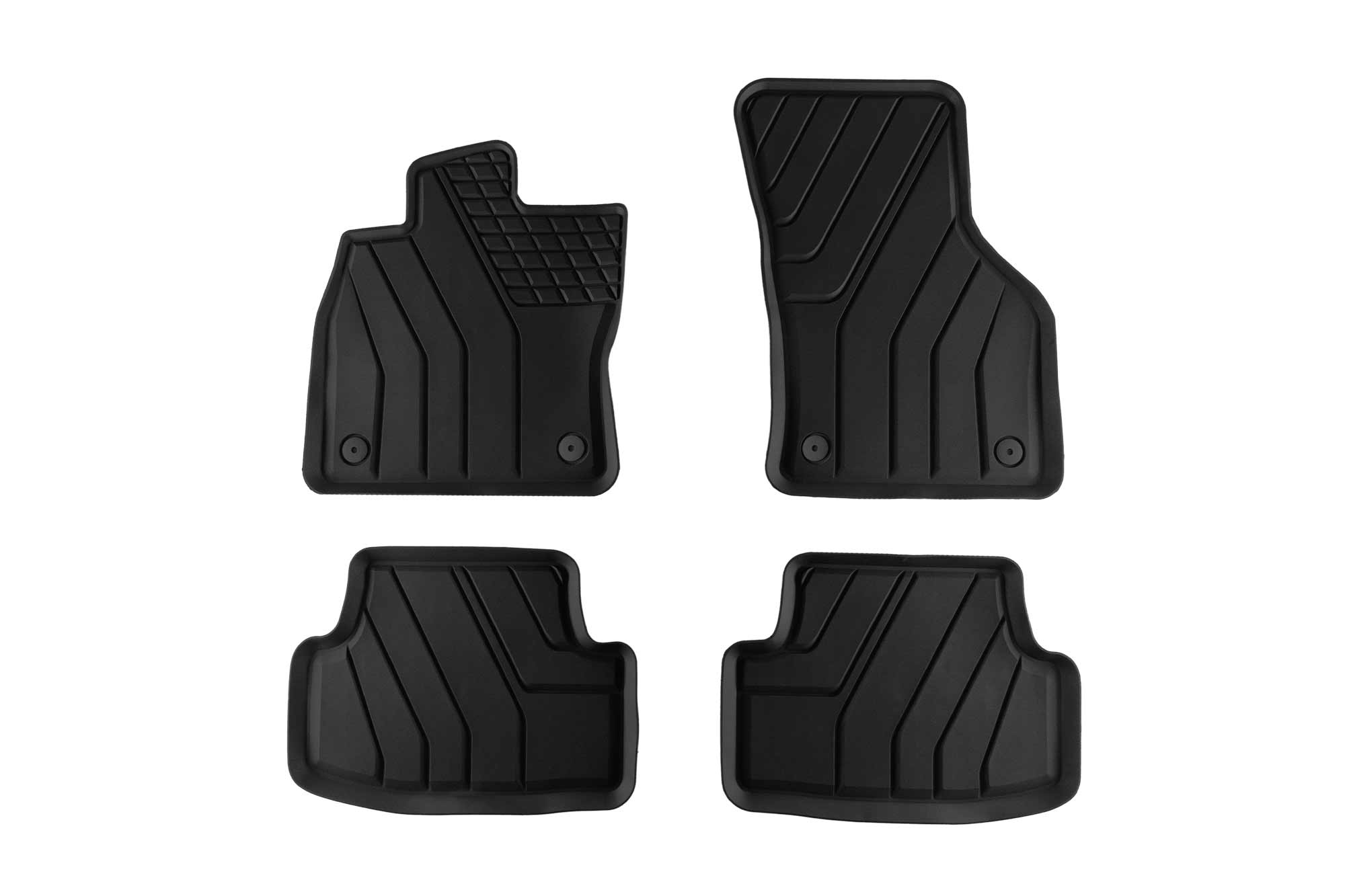 Гумени патосници SPARTline за Audi A3 2012-2020 Volkswagen Golf 7 2008-2019 Seat Leon хечбек 2012-2019 Volkswagen Jetta по 2018 година Golf 8 Seat Leon Leon хечбек по 2020 година 4 дела црни