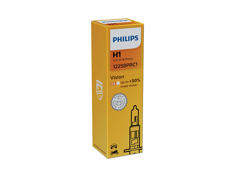 Халогенска сијалица Philips H1 Vision 12V, 55W, P14.5S, 1 бр.