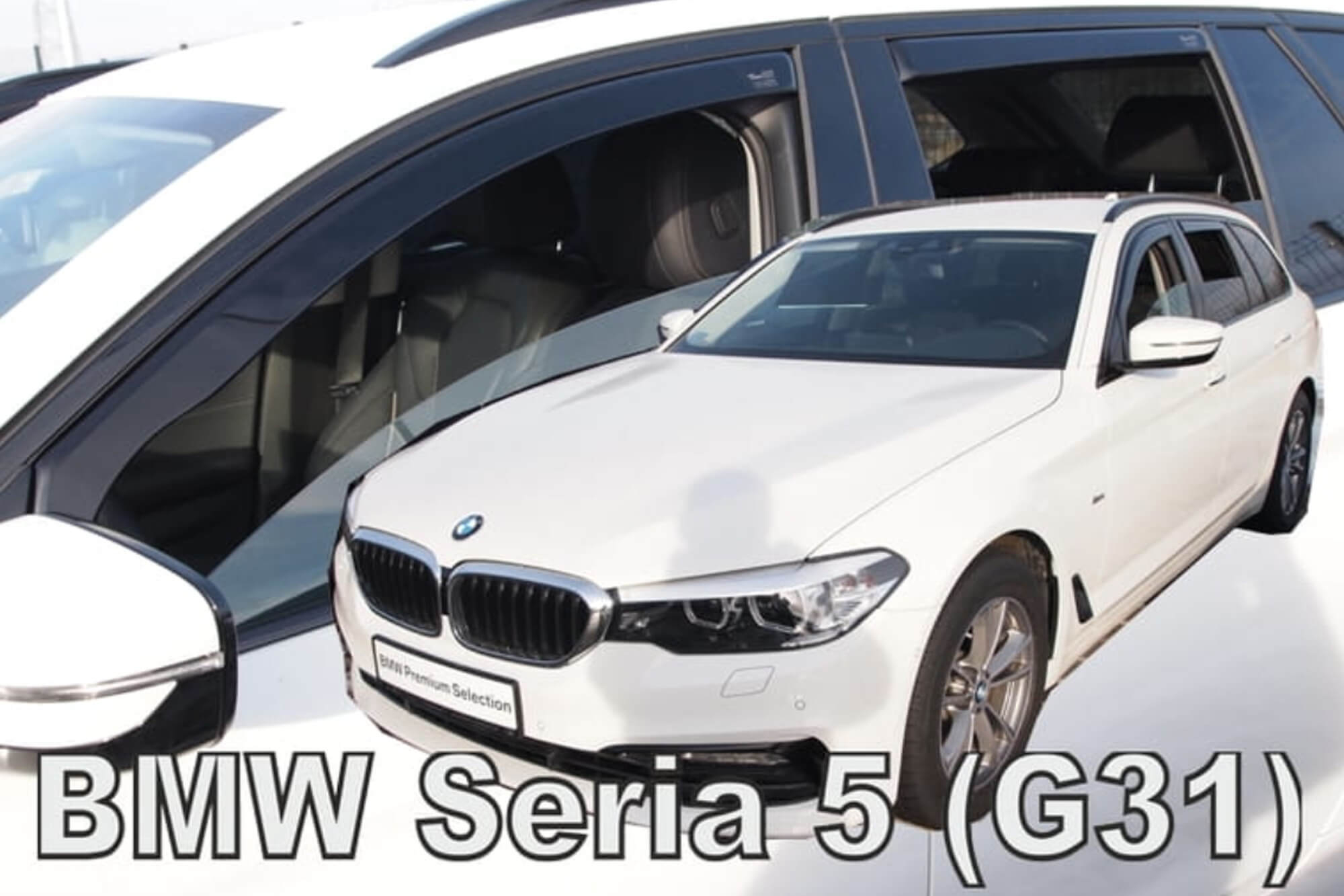 Комплет ветробрани Heko за BMW серија  5 G31 караван  по 2017 година, затемнети, 4 бројки