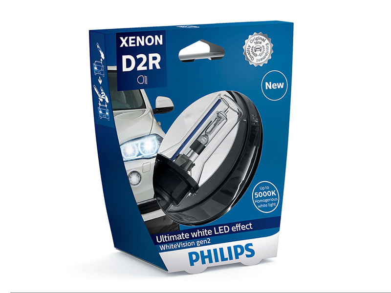 Ксенон сијалица Philips D2R White Vision 85V, 35W, P32D-3 1бр.