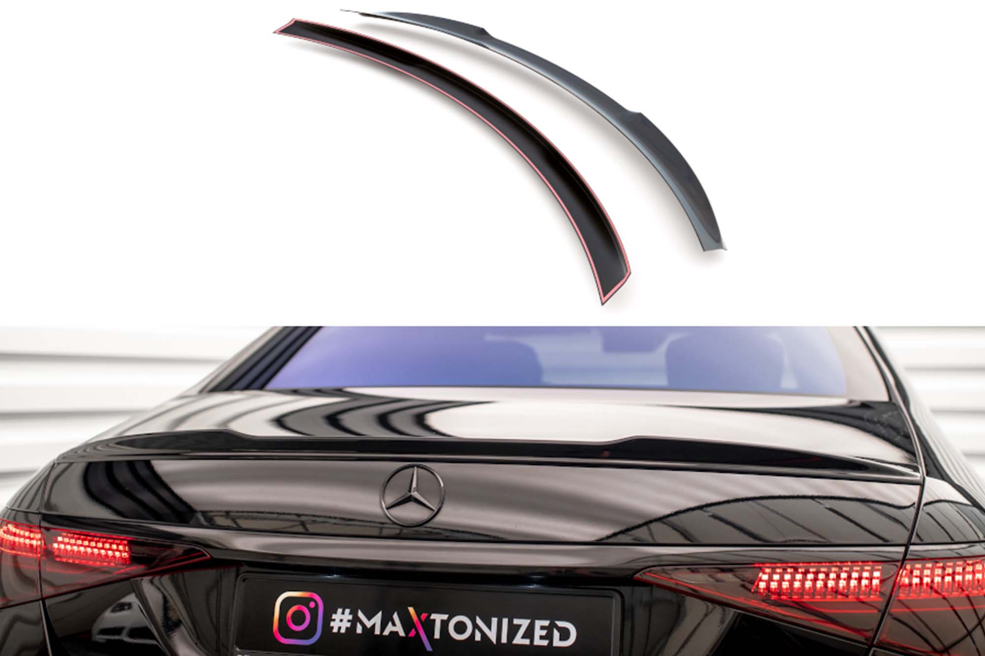 Спојлер  Maxton Design за багажник на Mercedes S класа AMG-Line W223 по 2020 година,црн мат