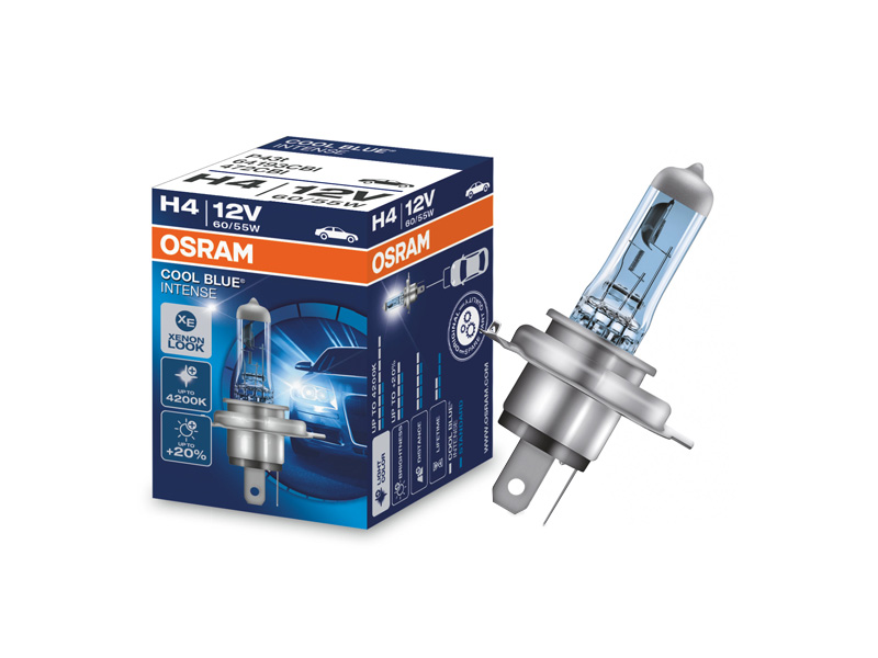 Халогенска сијалица Osram H4 Cool Blue Intense 12V, 60/55W, P43t, 1 бр.