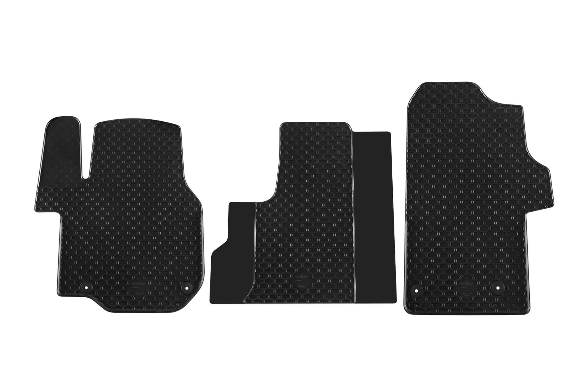 Гумени патосници Gumarny Zubri за VW Crafter MAN TGE по 2017 година 3 дела црни