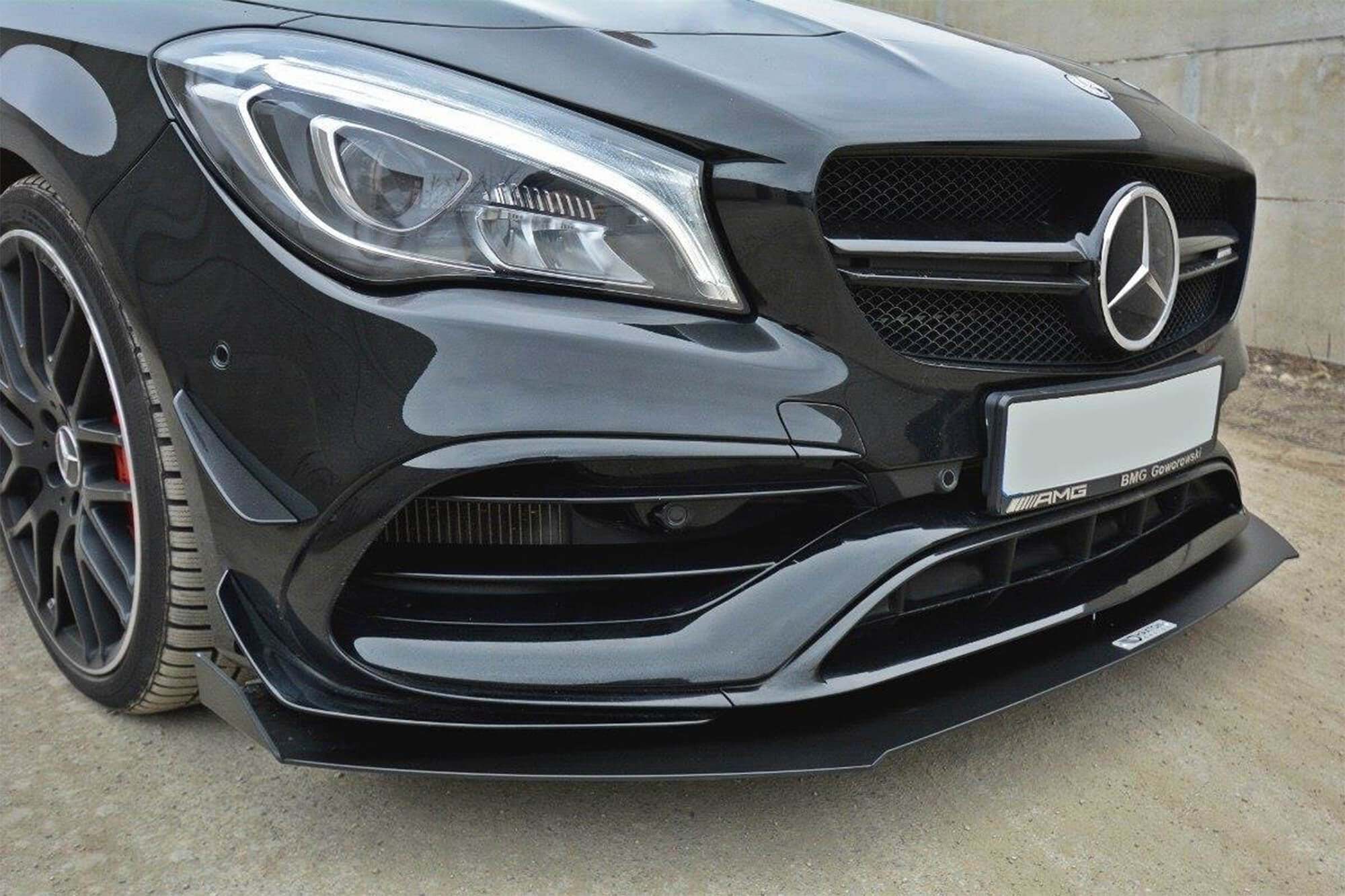 Спојлер  Maxton Design тип Racing за преден  AMG браник на Mercedes CLA A45 C117 по 2017 година, црн мат