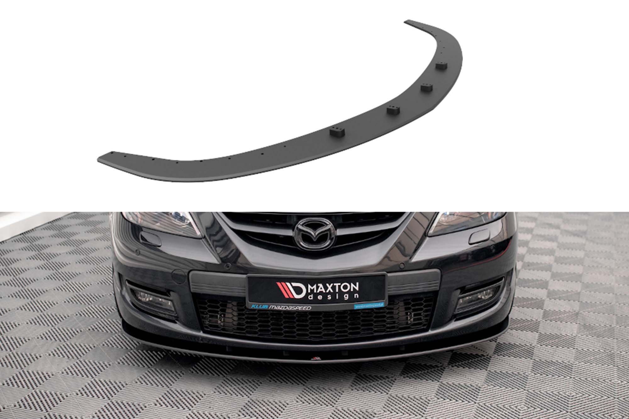 Спојлер  Maxton Design за преден  браник на Mazda 3 MPS MK1 2006-2008, црн мат