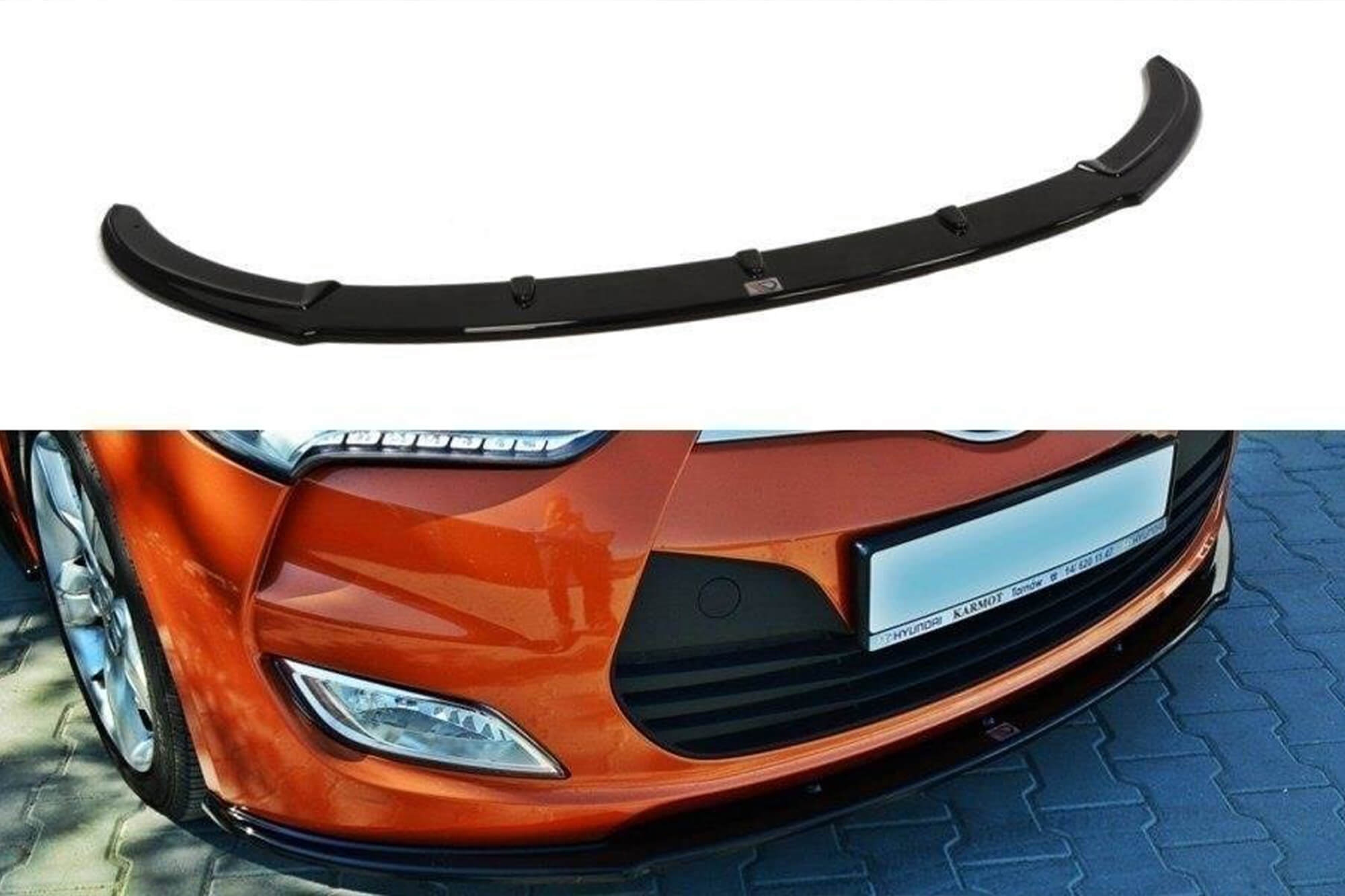 Спојлер  Maxton Design за преден  браник на Hyundai Veloster по 2011 година, боја карбон