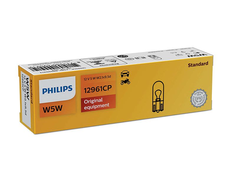 Халогенска сијалица Philips W5W Standard 12V, 5W, W2.1x9.5D, 1 бр.