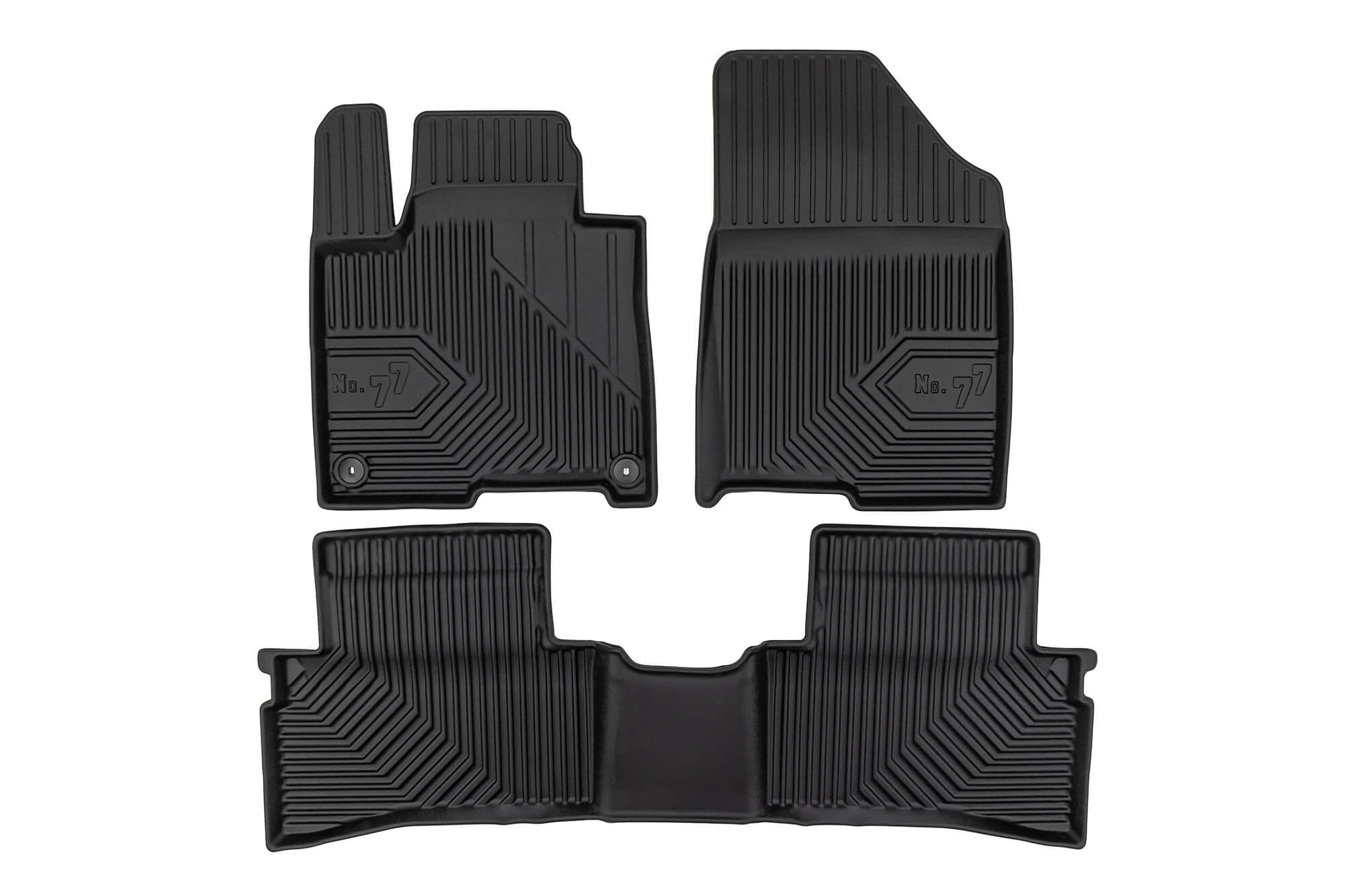 2.5D гумени патосници Frogum модел 77 за Kia Sportage, Sportage PHEV по 2021 година, 3 дела, црни