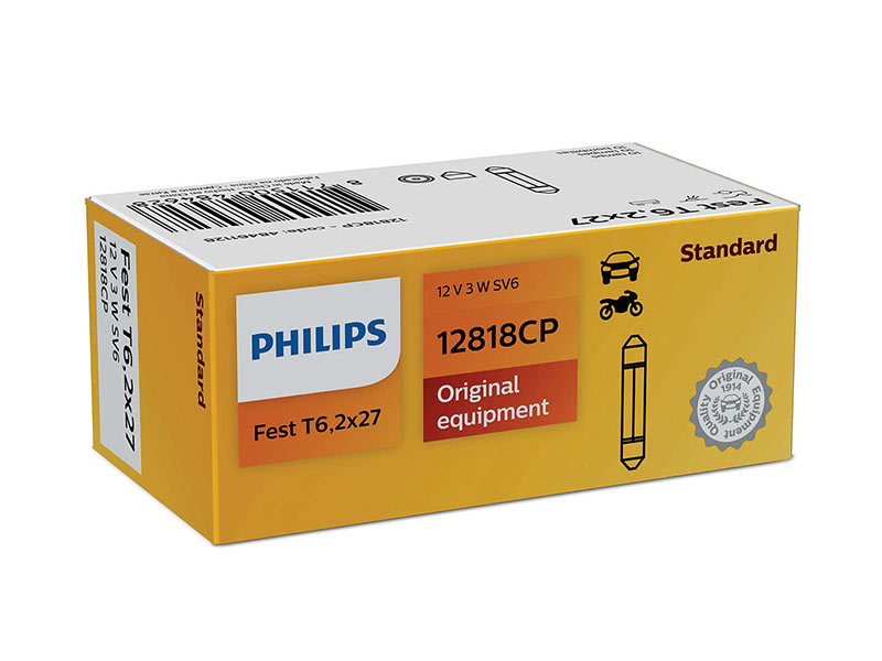 Халогенска сијалица Philips T6 Standard 12V, 3W, SV6, 1 бр.