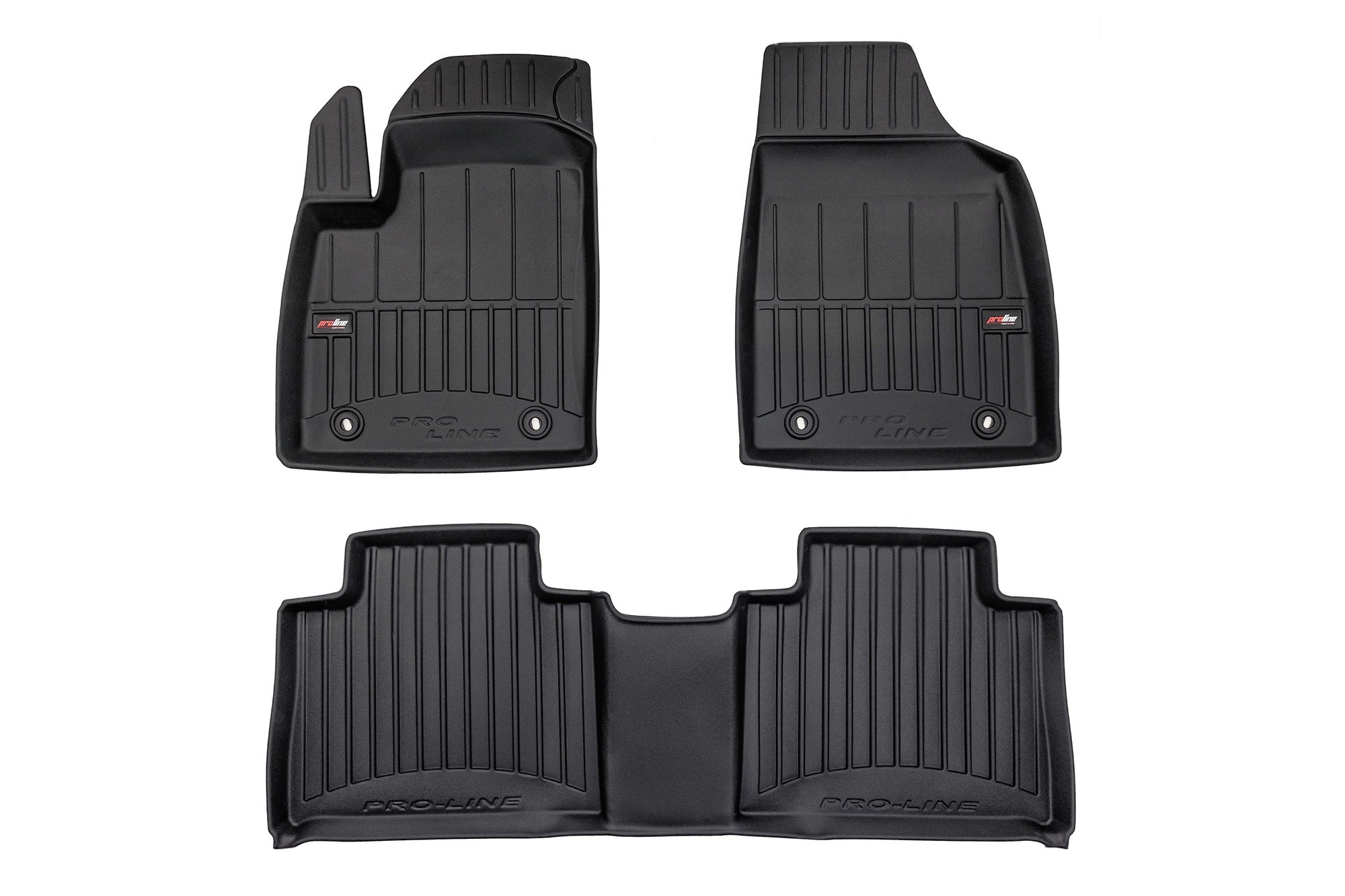 3D Гумени патосници Frogum за MG HS по 2018 година, 3 дела, црни