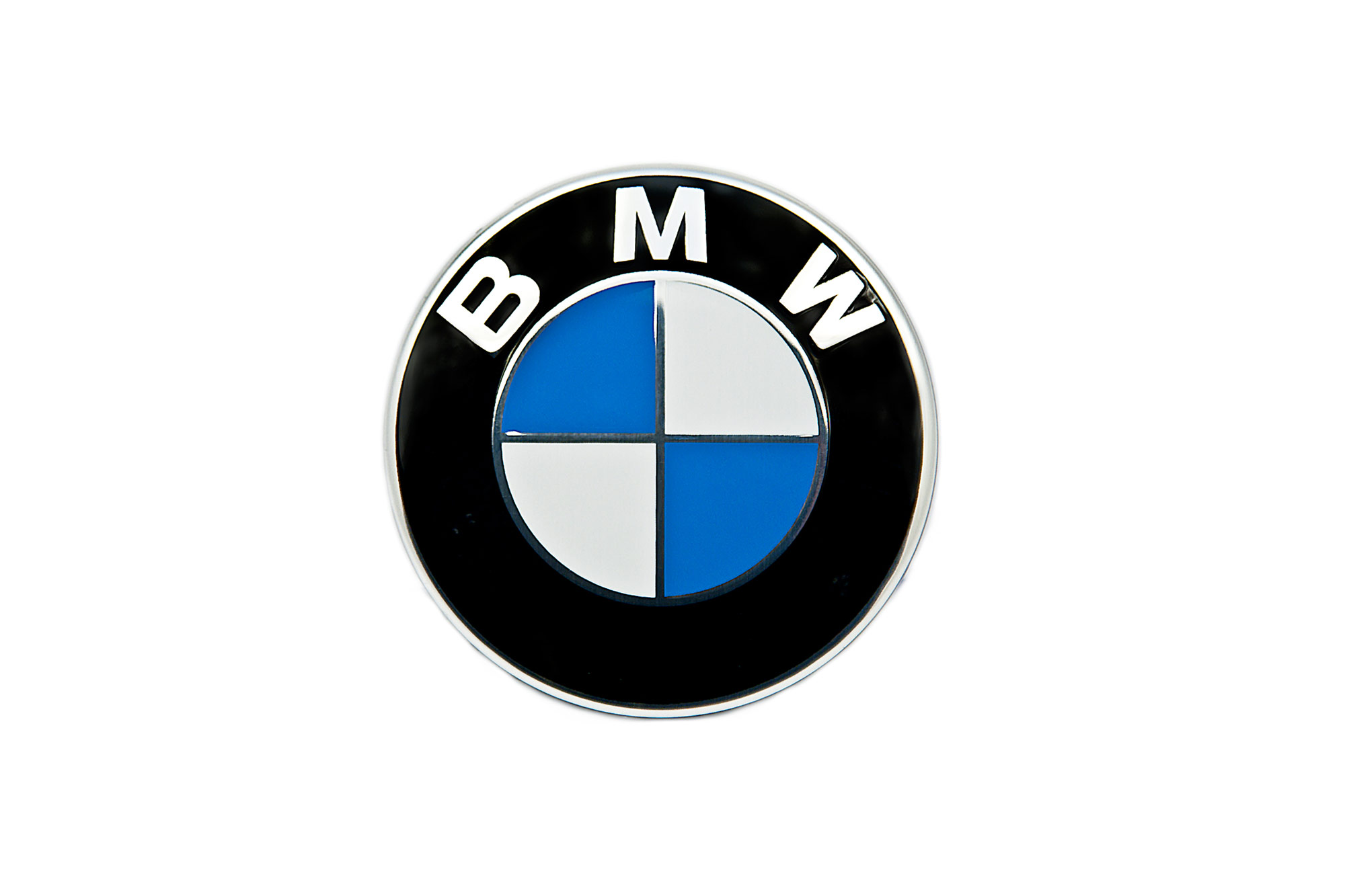 Оригинална бела/сина капачка BMW за фелна  68mm