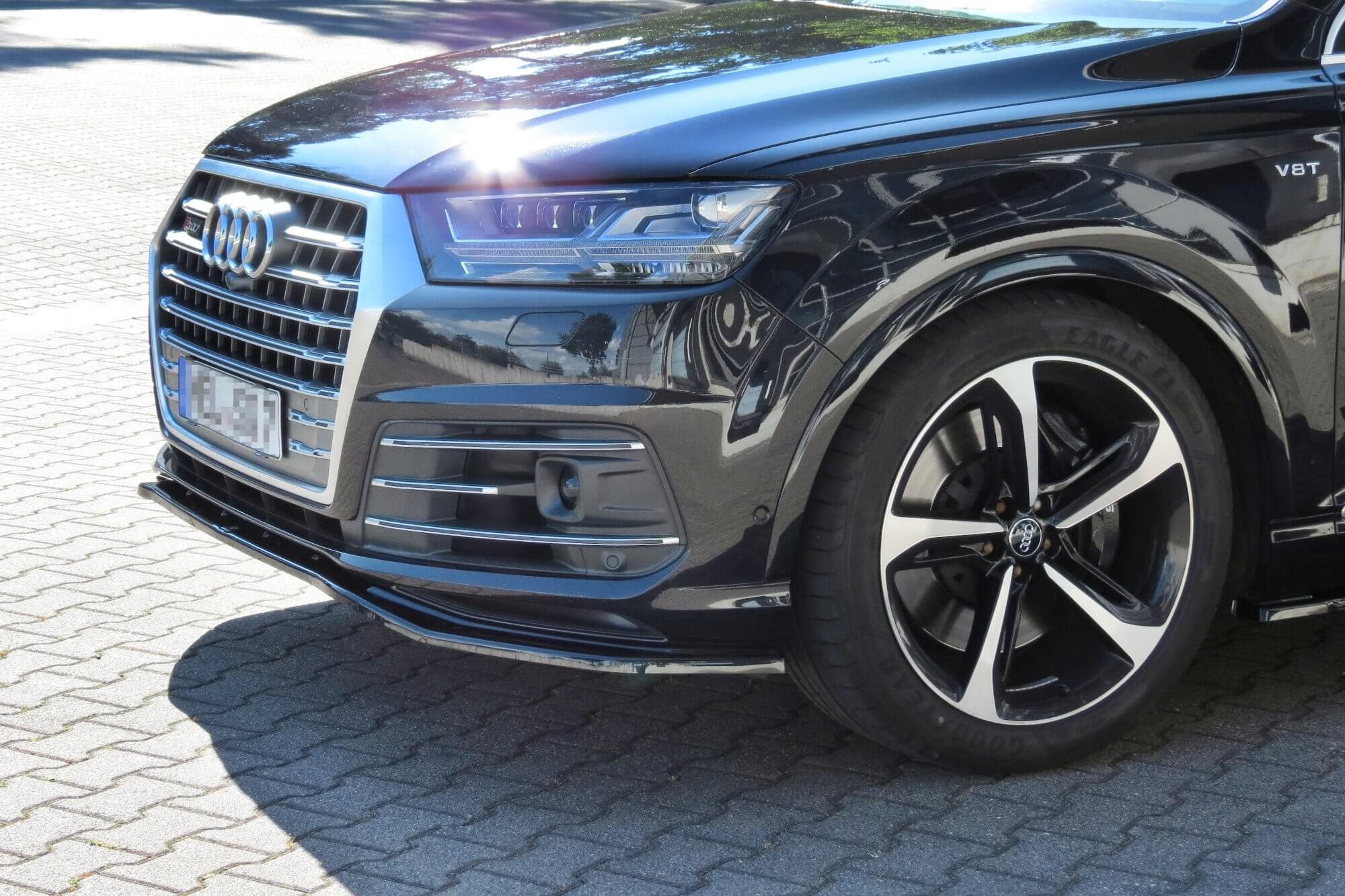 Спојлер  Maxton Design за преден  SQ7, S-Line браник на Audi Q7 2015-2019, црн лак