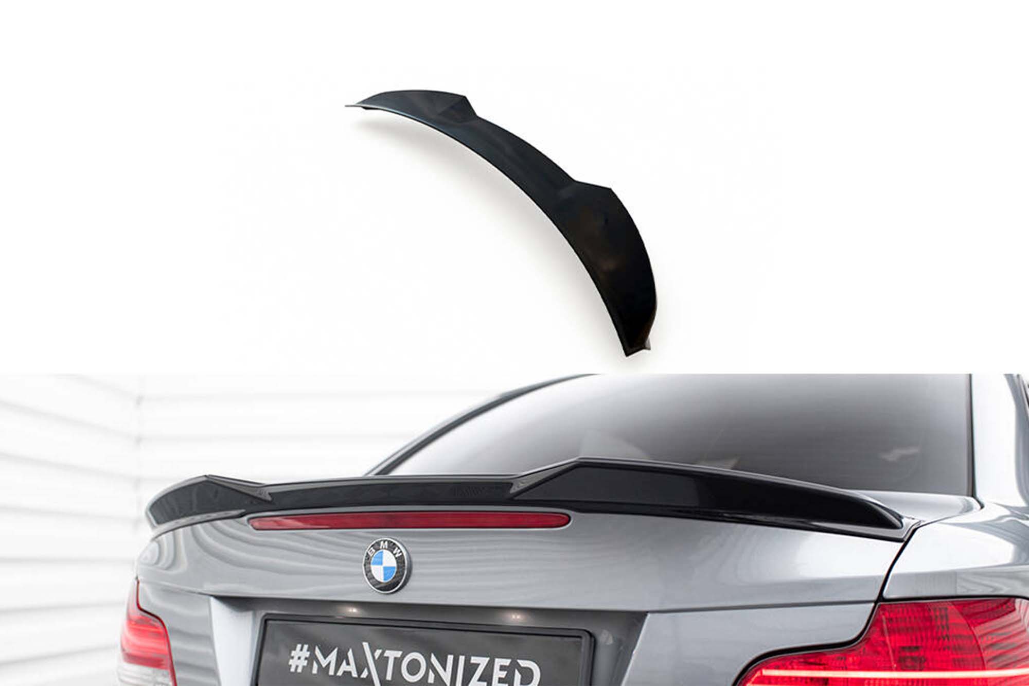 Спојлер  Maxton Design за багажник на BMW серија 1 Е82 со М пакет 2007-2011, црн лак