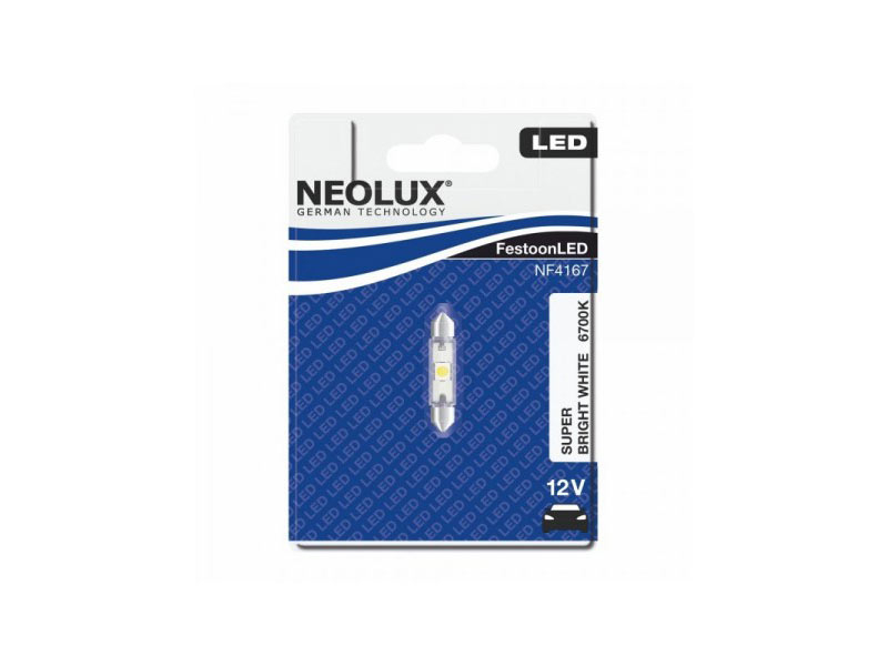 LED ламба NeoLux тип C5W 41mm, ладно бела , 6700K, 12V, 0.5W, SV8.5-8, 1 бр.