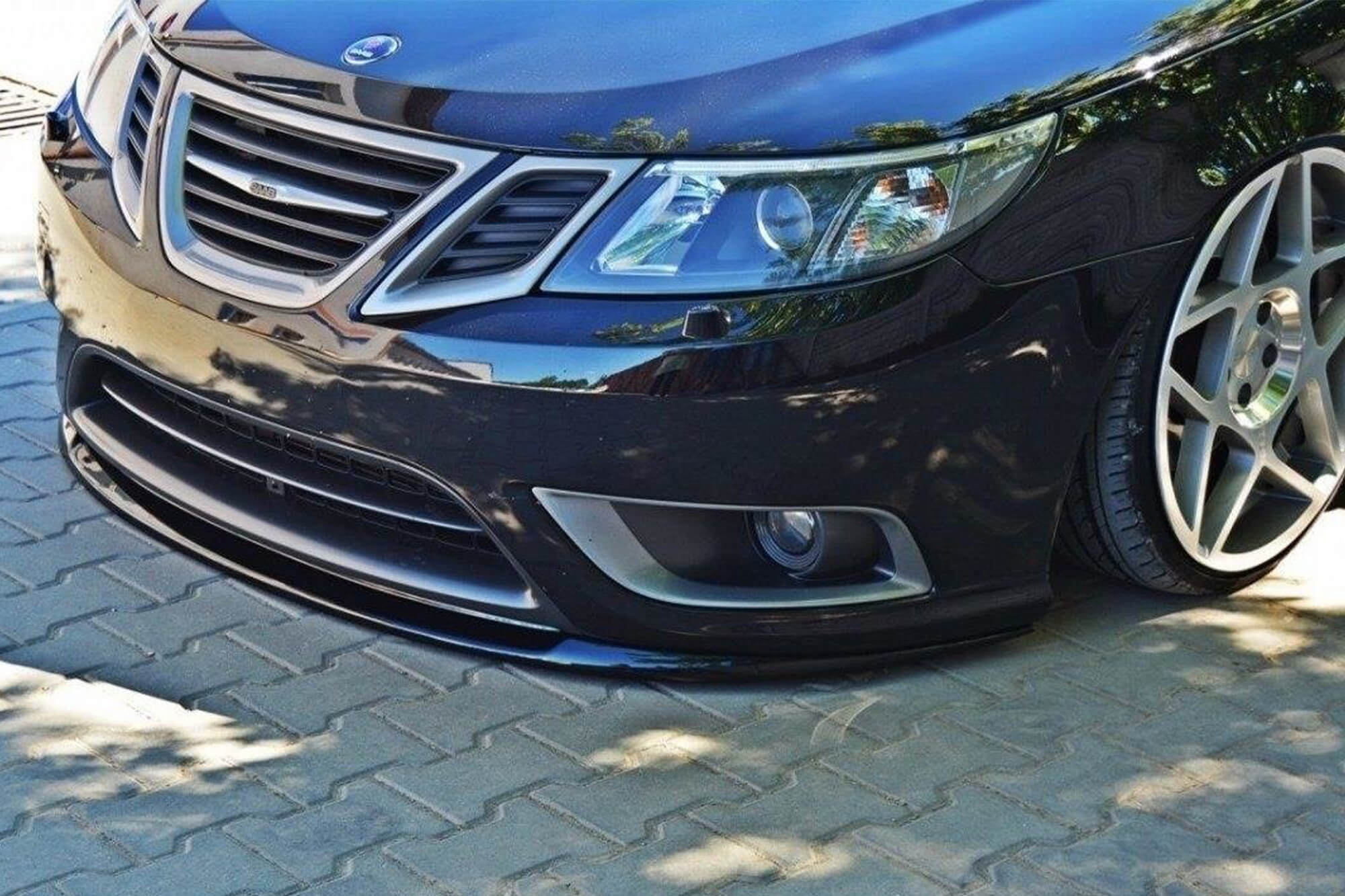 Спојлер  Maxton Design за преден  Turbo X браник на Saab 9-3 2007-2011, црн лак