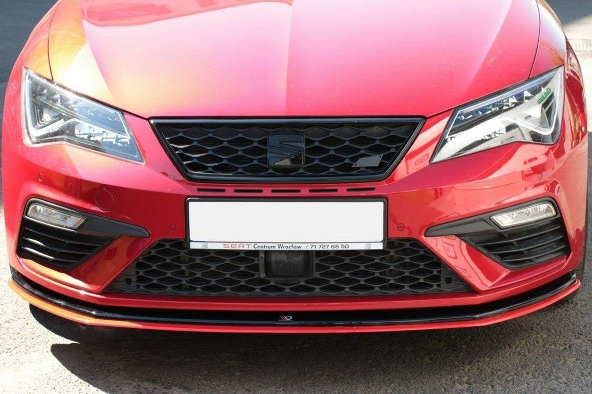 Спојлер Maxton Design верзија 3 за преден тунинг браник за SEAT Leon Mk3 Cupra, FR по  2017 година, црн мат