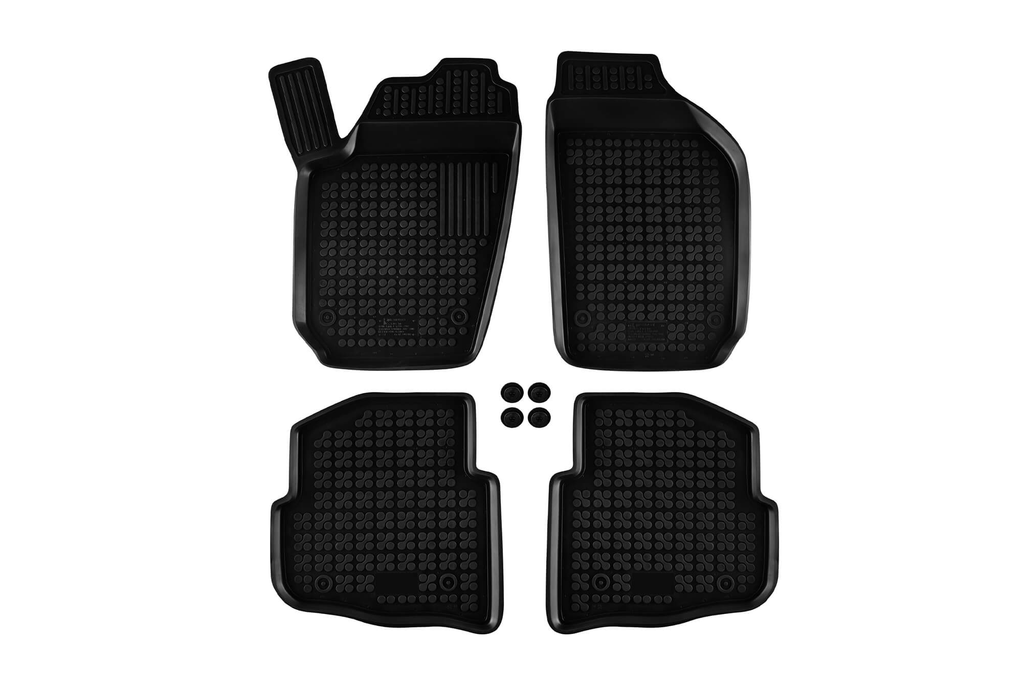 Гумени патосници Rezaw-Plast за VW Polo 2001-2009 Seat Cordoba 2003-2009 Ibiza 2002-2008 4 дела црни