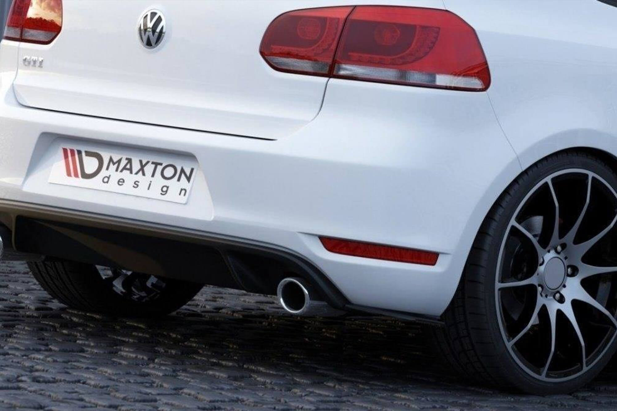 Странични додатоци  Maxton Design за заден GTI браник на VW VI 35TH 2008-2012, црн мат