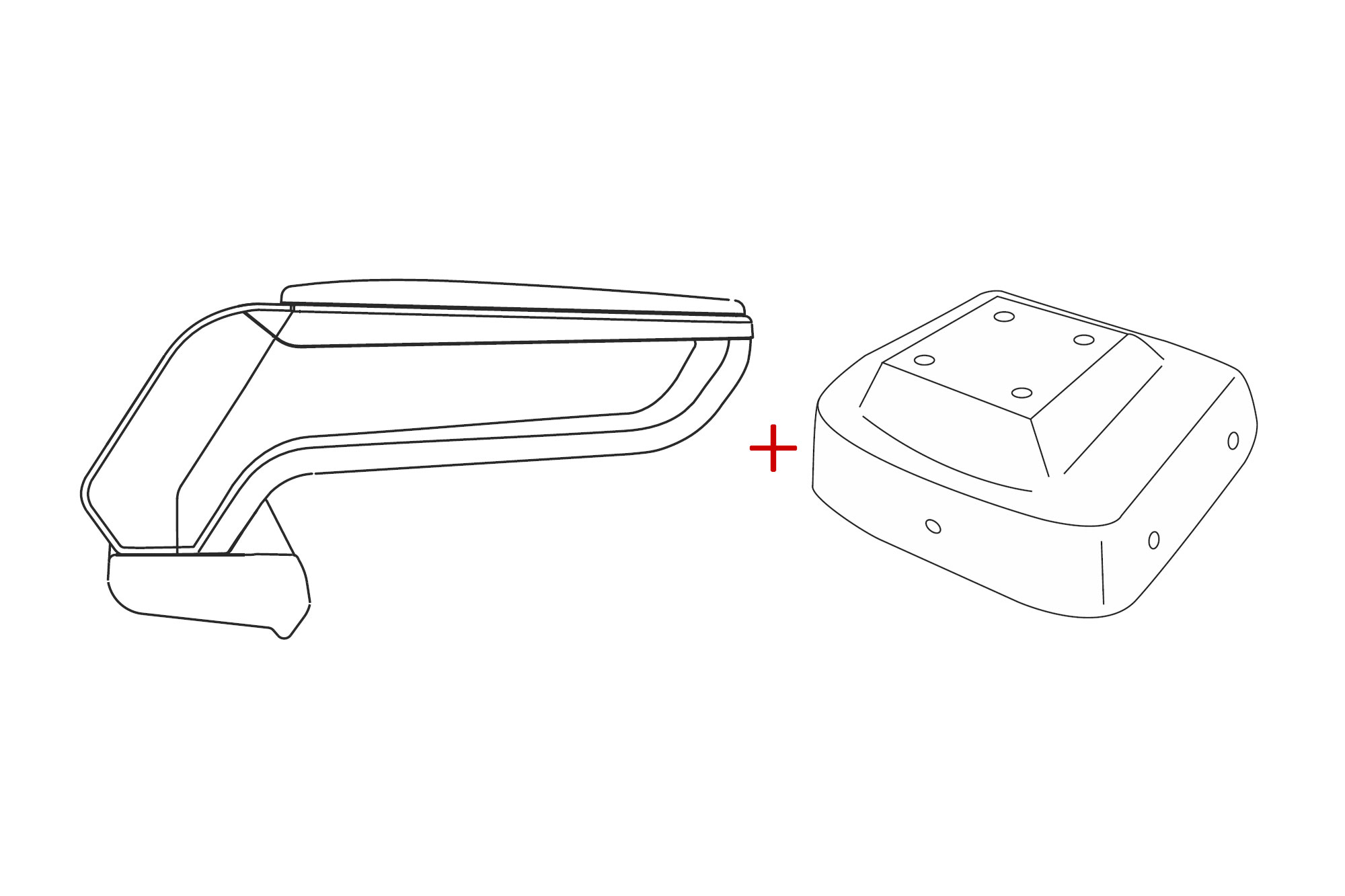 Подлакатник Rati модел Armster S со црна еко кожа за Volkswagen Golf 7 2012-2019