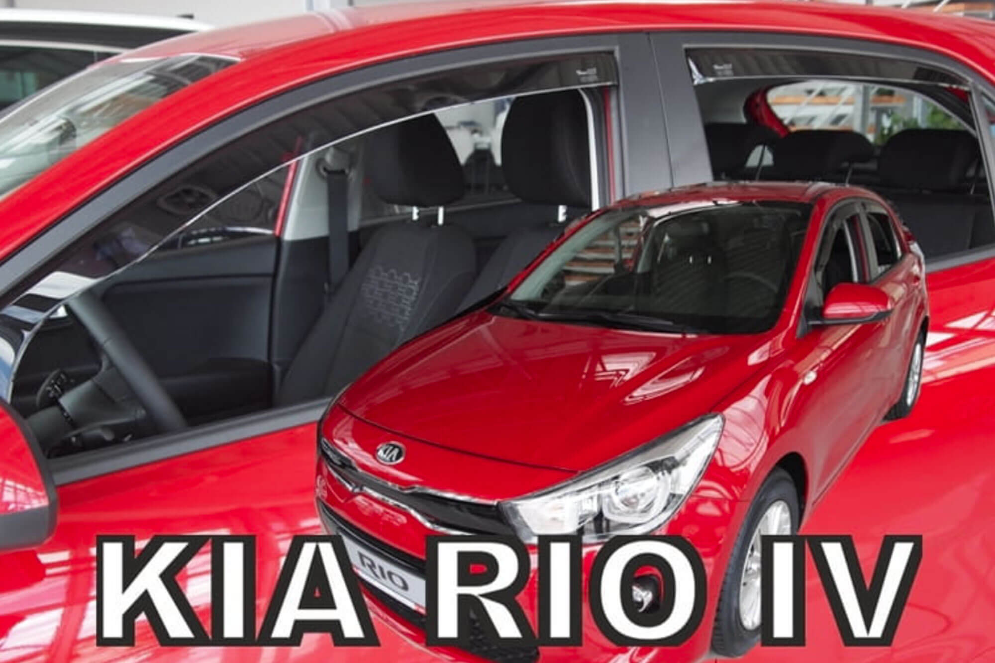 Комплет ветробрани Heko за Kia Rio хечбек 2016-2023 со 5 врати, затемнети, 4 бројки