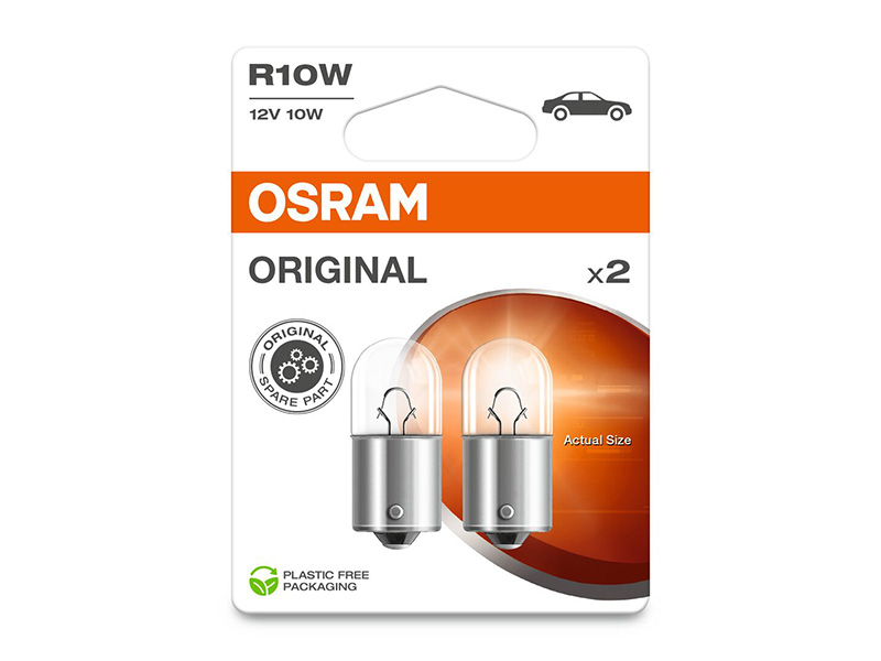 Комплет 2 бр. халогенски сијалици Osram R10W Original 12V, 10W, BA15s