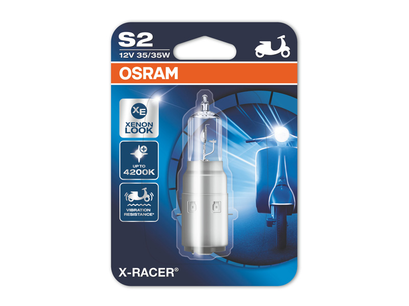 Халогенска сијалица Osram S2 Moto X-Racer 12V, 35/35W, BA20d, 1 бр.