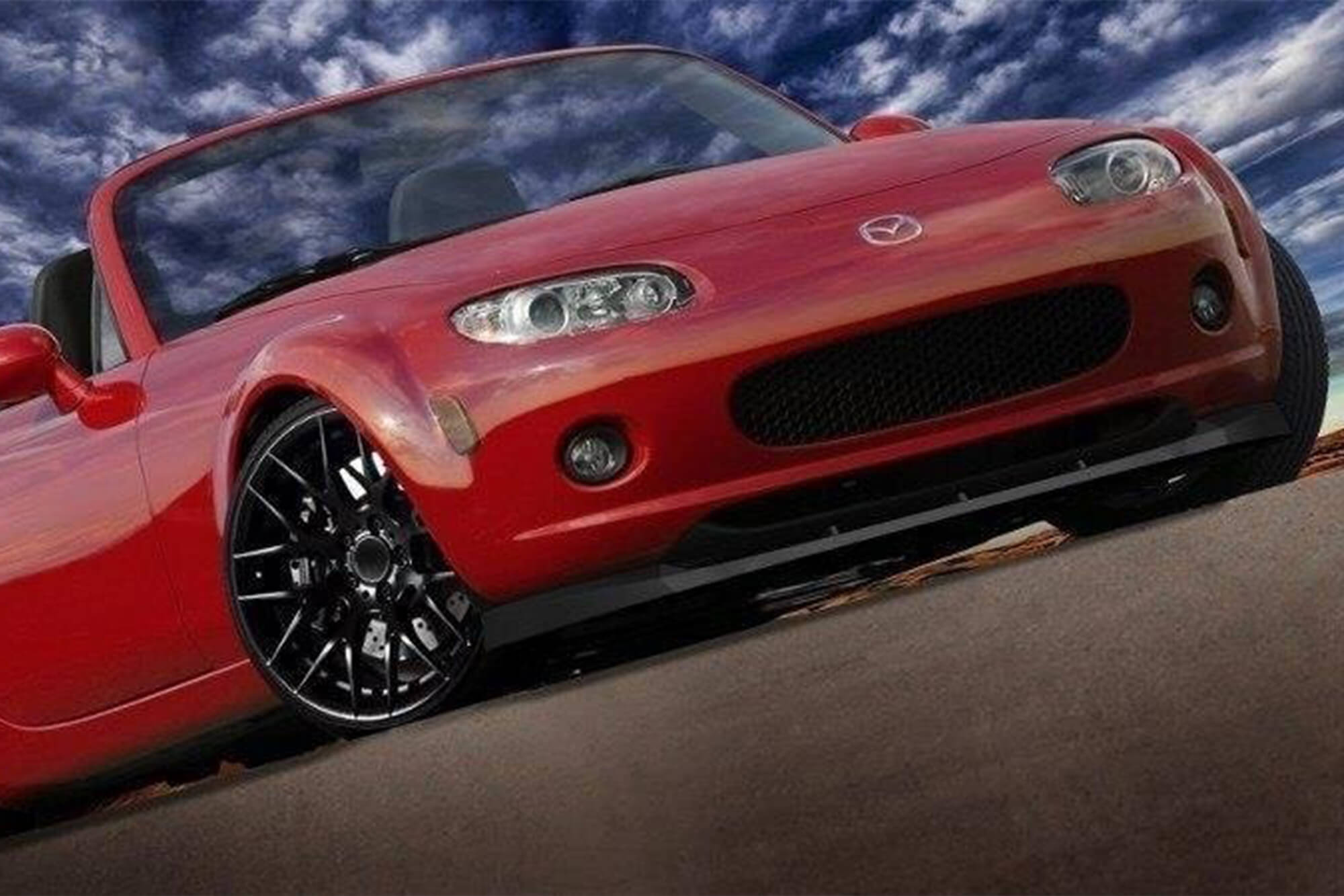 Спојлер  Maxton Design за стандарден  преден  браник на Mazda MX-5 2005-2009, црн мат