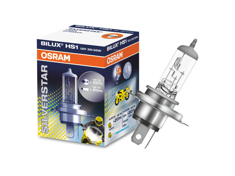 Халогенска сијалица Osram HS1 Moto Silverstar 12V, 35/35W, PX43t, 1 бр.